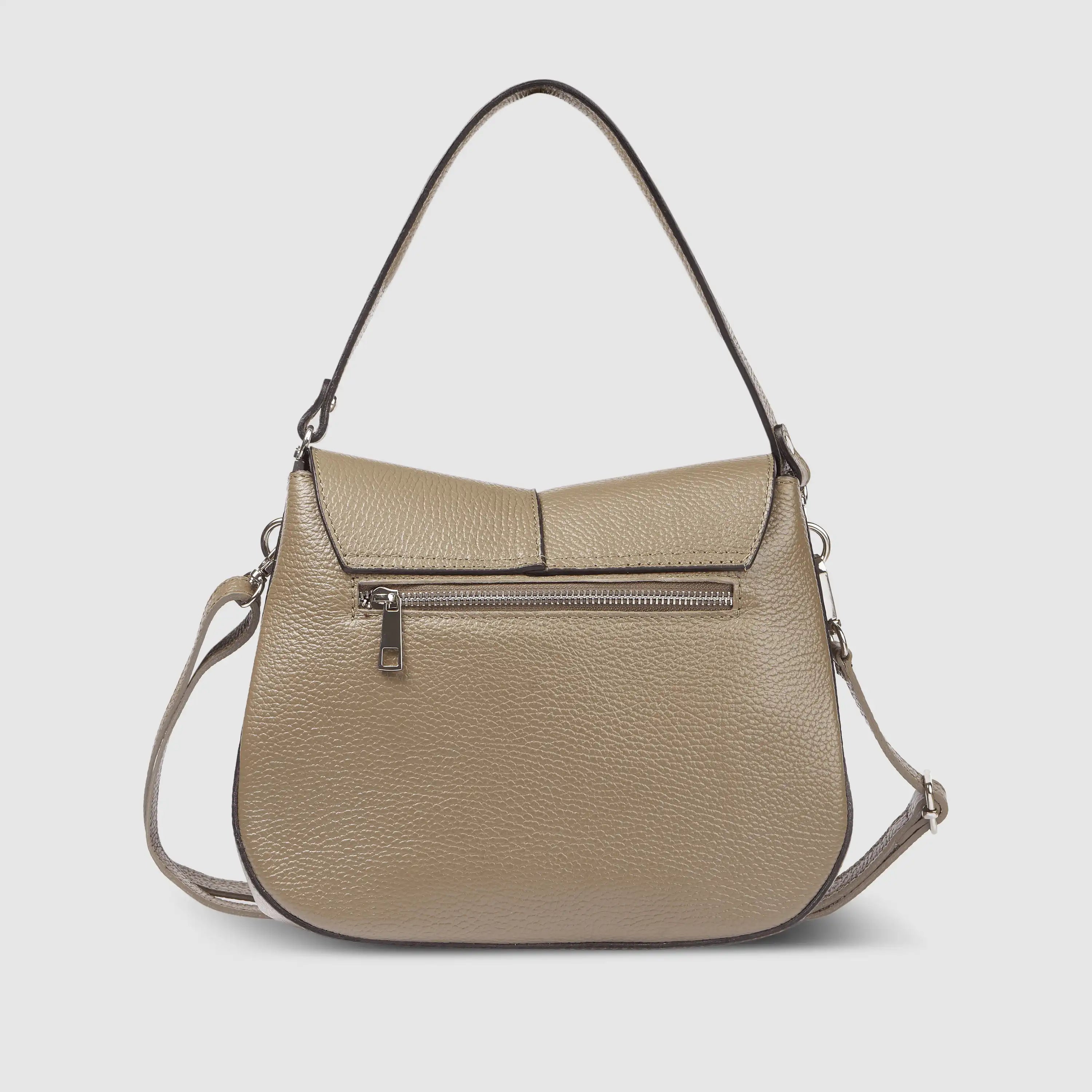 Italian Calf Leather Shoulder Bag – Structured Minimalist Purse