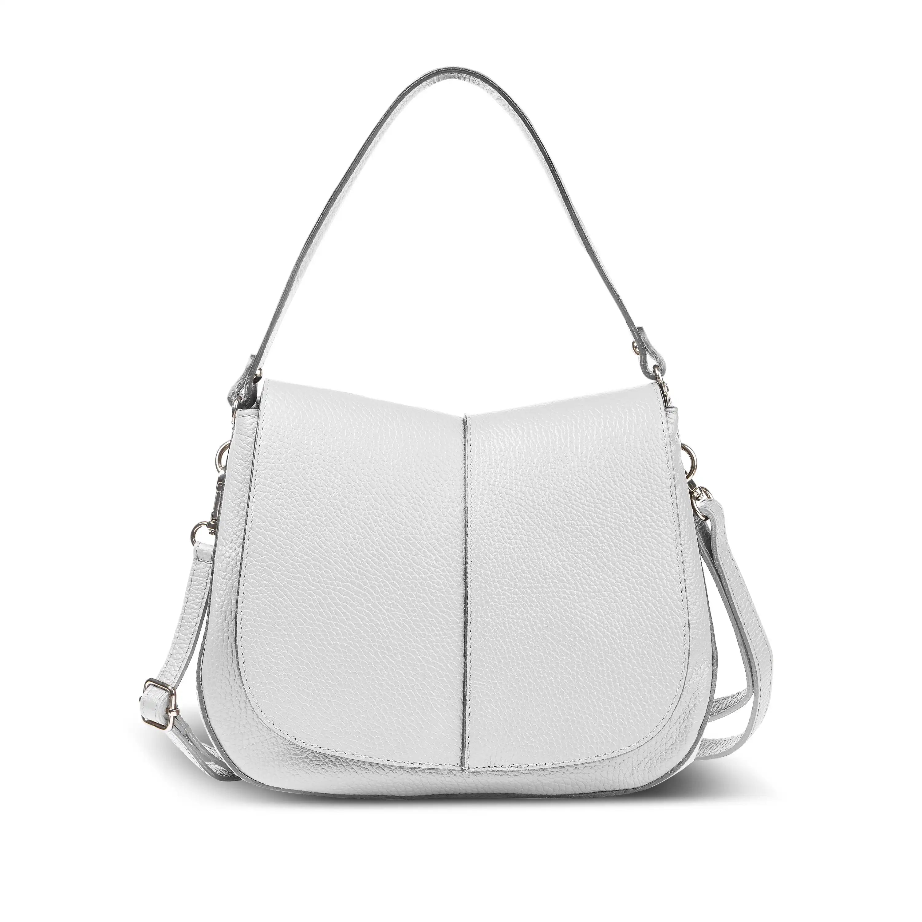 Italian Calf Leather Shoulder Bag – Structured Minimalist Purse