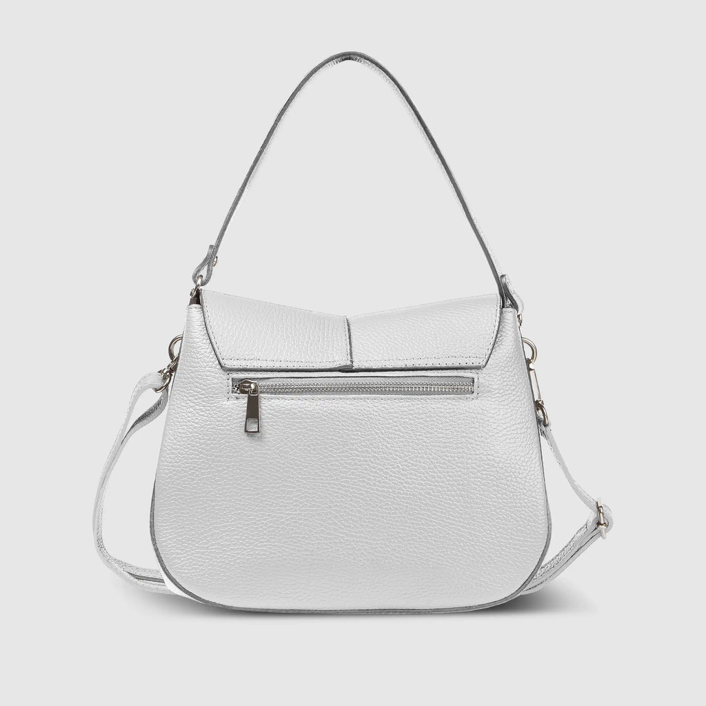 Italian Calf Leather Shoulder Bag – Structured Minimalist Purse