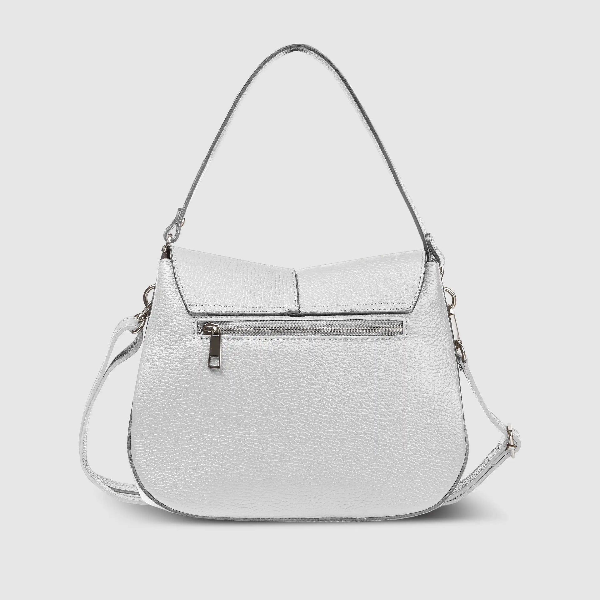 Italian Calf Leather Shoulder Bag – Structured Minimalist Purse