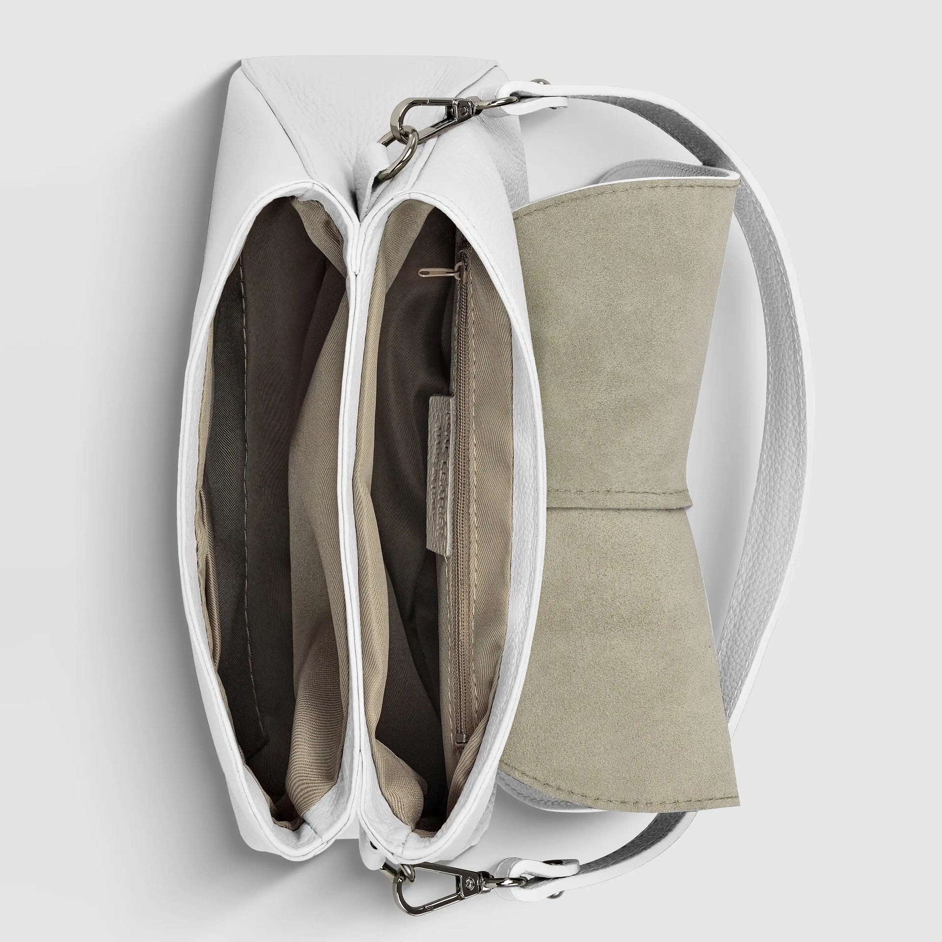 Italian Calf Leather Shoulder Bag – Structured Minimalist Purse
