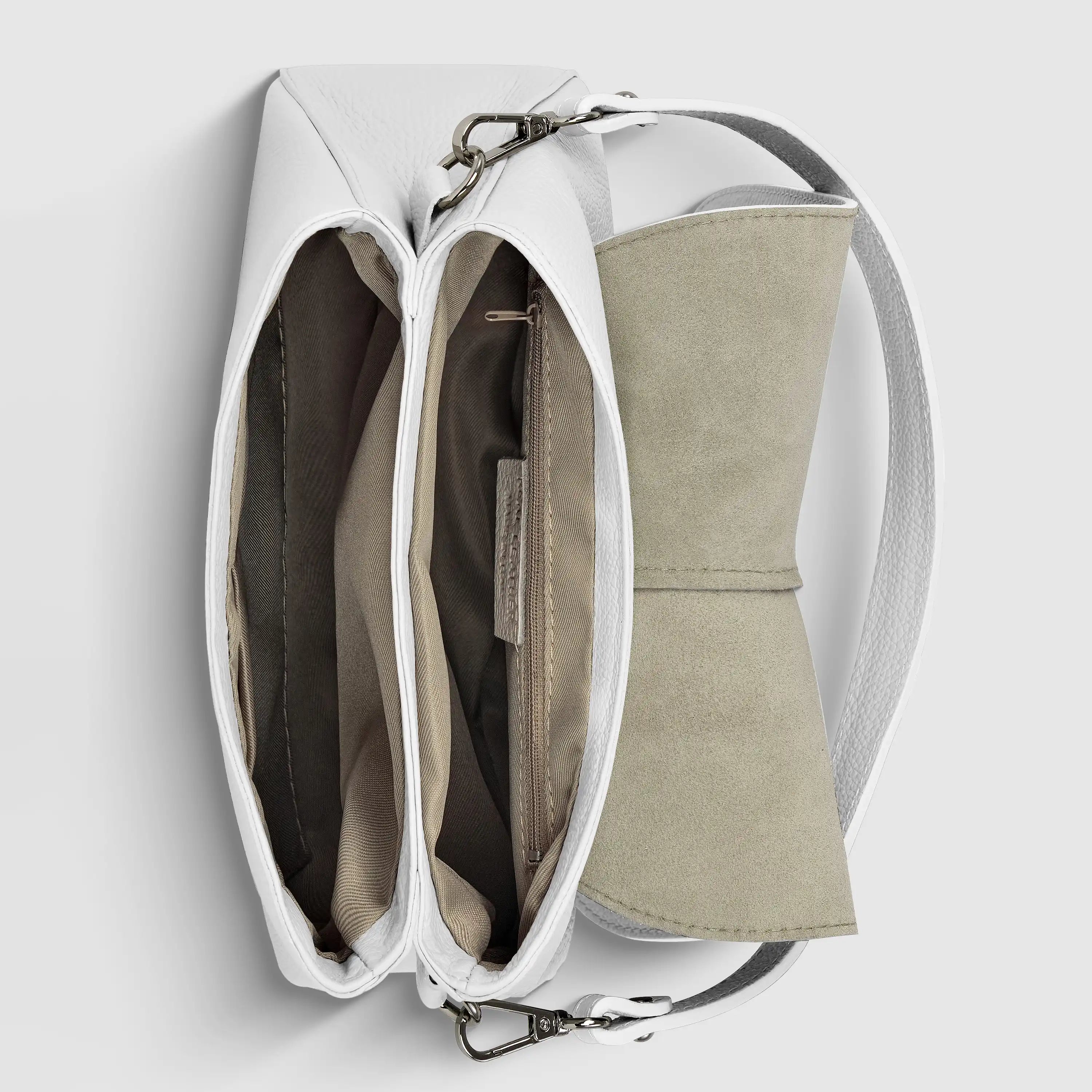 Italian Calf Leather Shoulder Bag – Structured Minimalist Purse