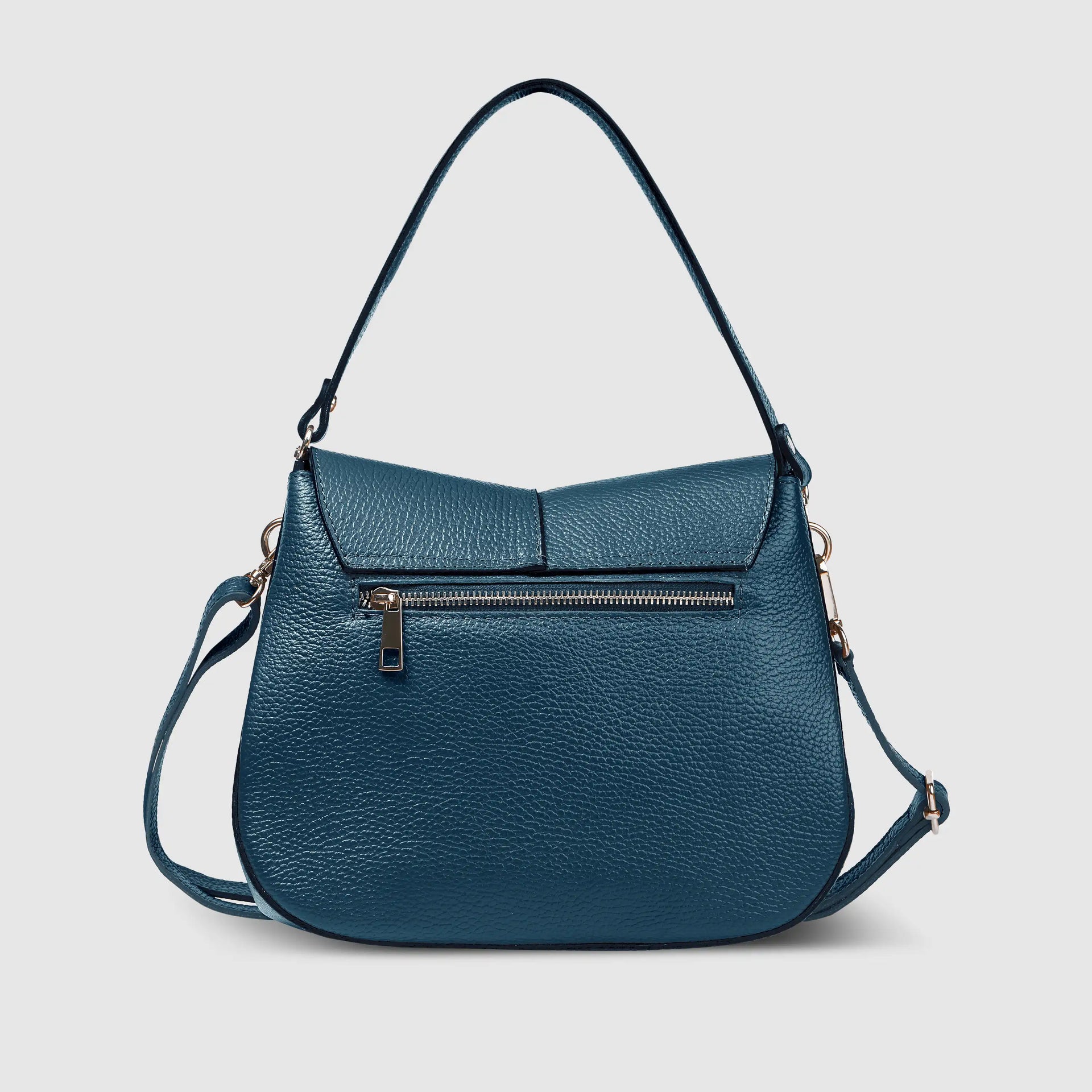 Italian Calf Leather Shoulder Bag – Structured Minimalist Purse