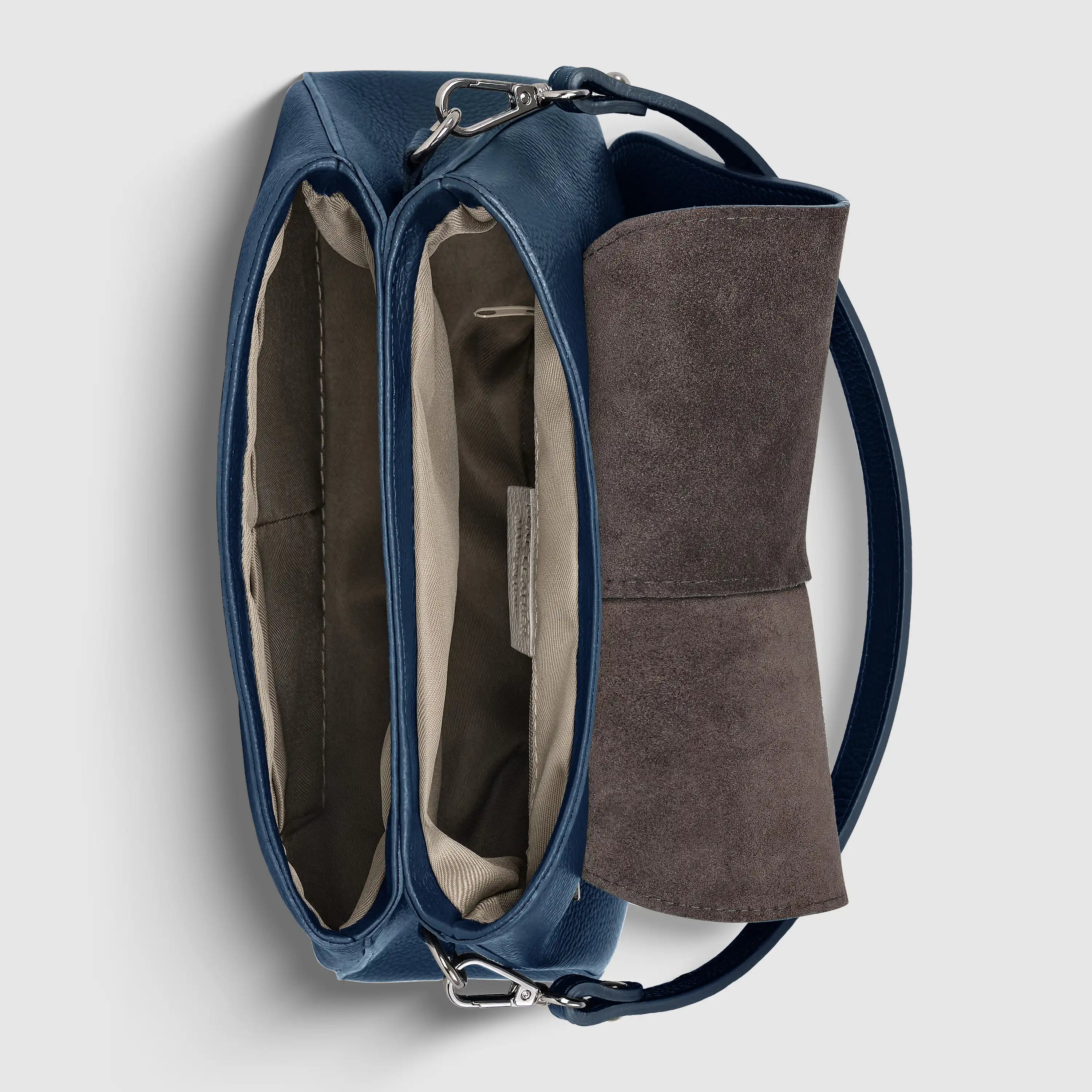 Italian Calf Leather Shoulder Bag – Structured Minimalist Purse