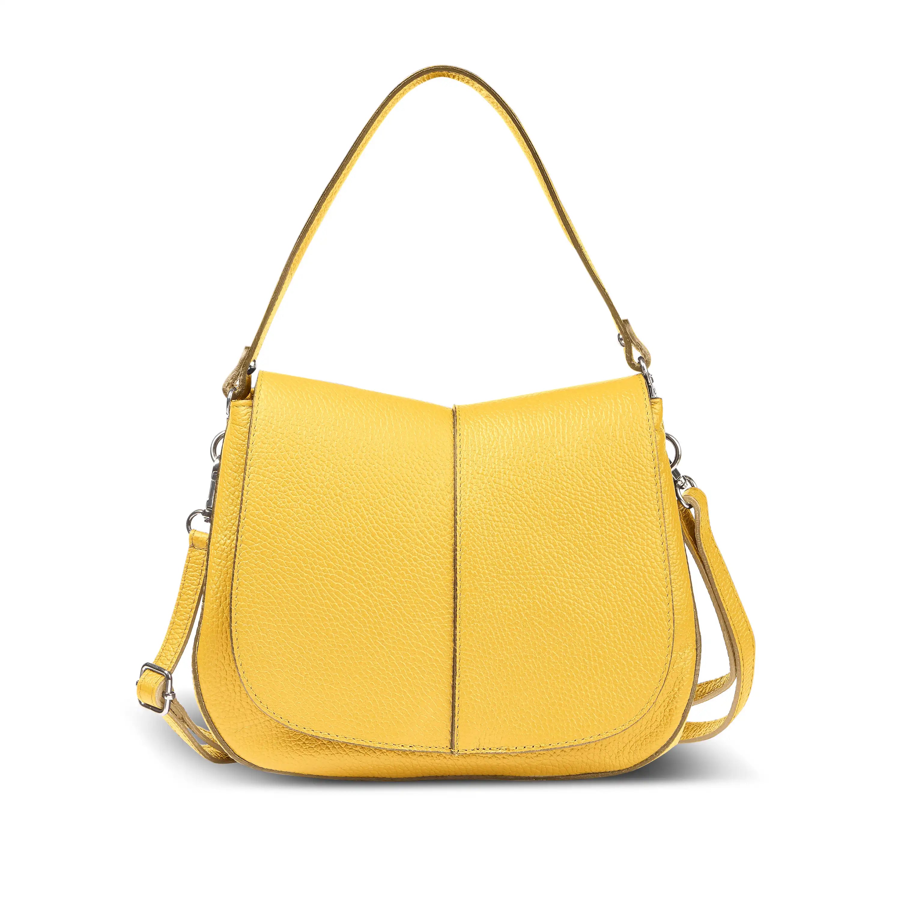 Italian Calf Leather Shoulder Bag – Structured Minimalist Purse