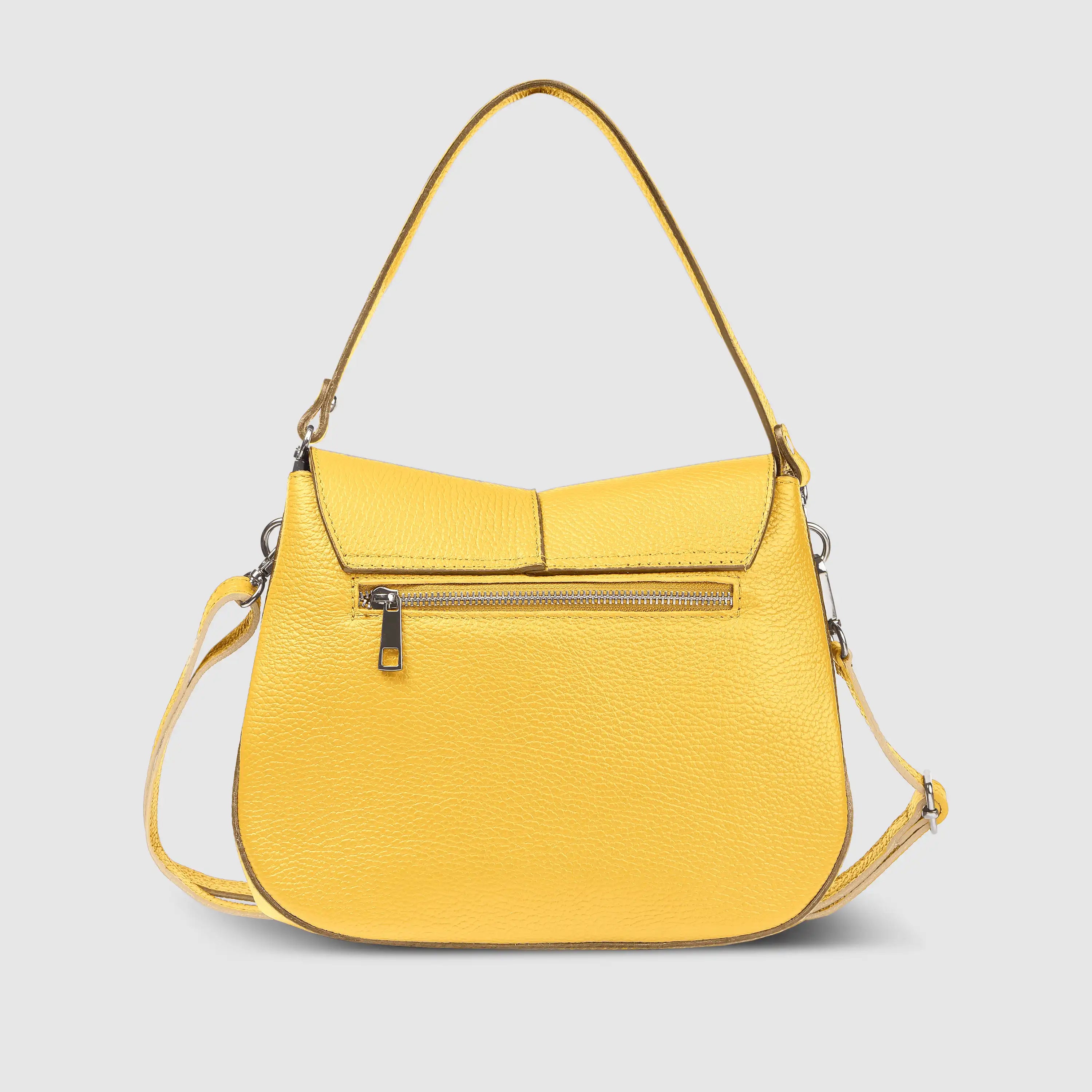 Italian Calf Leather Shoulder Bag – Structured Minimalist Purse