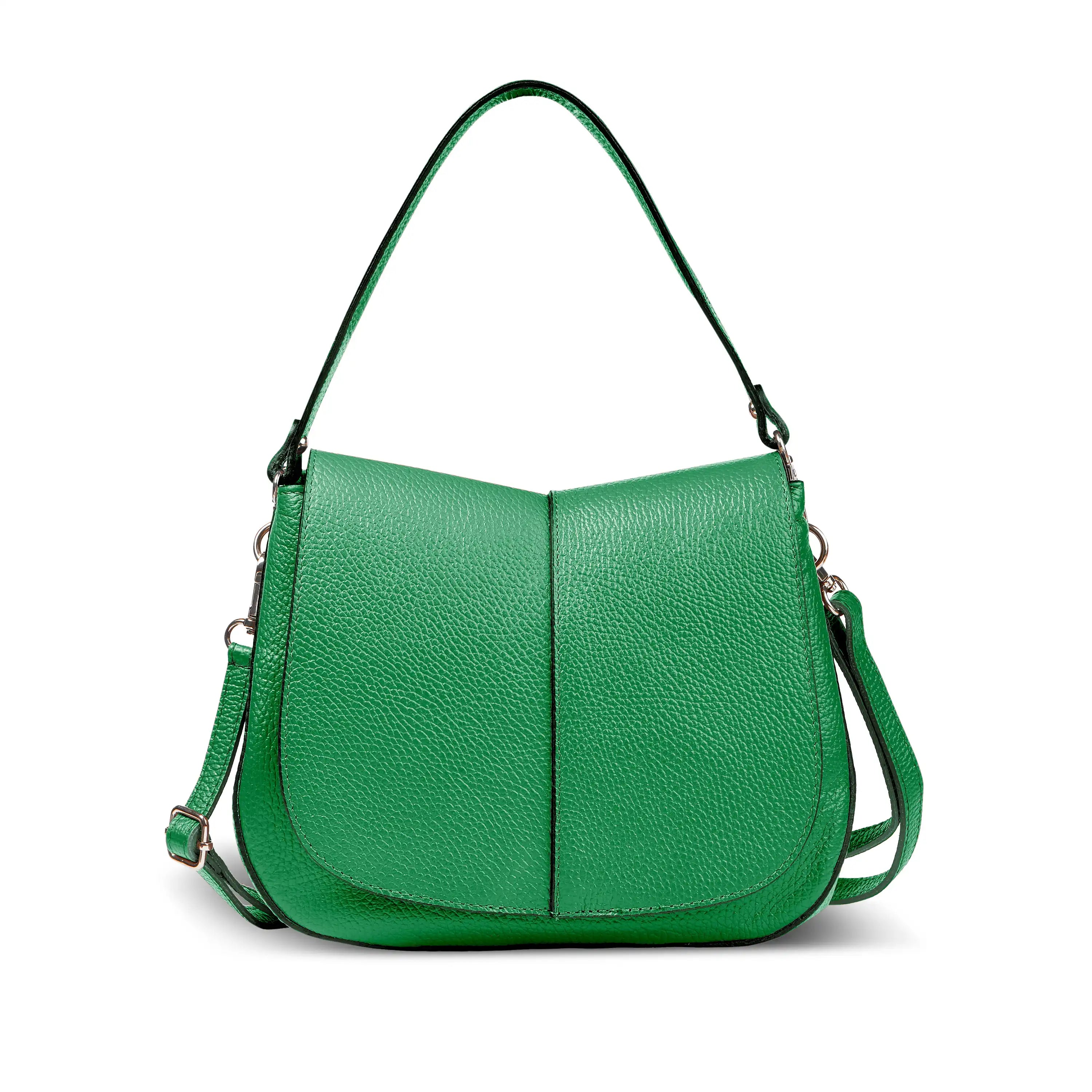 Italian Calf Leather Shoulder Bag – Structured Minimalist Purse