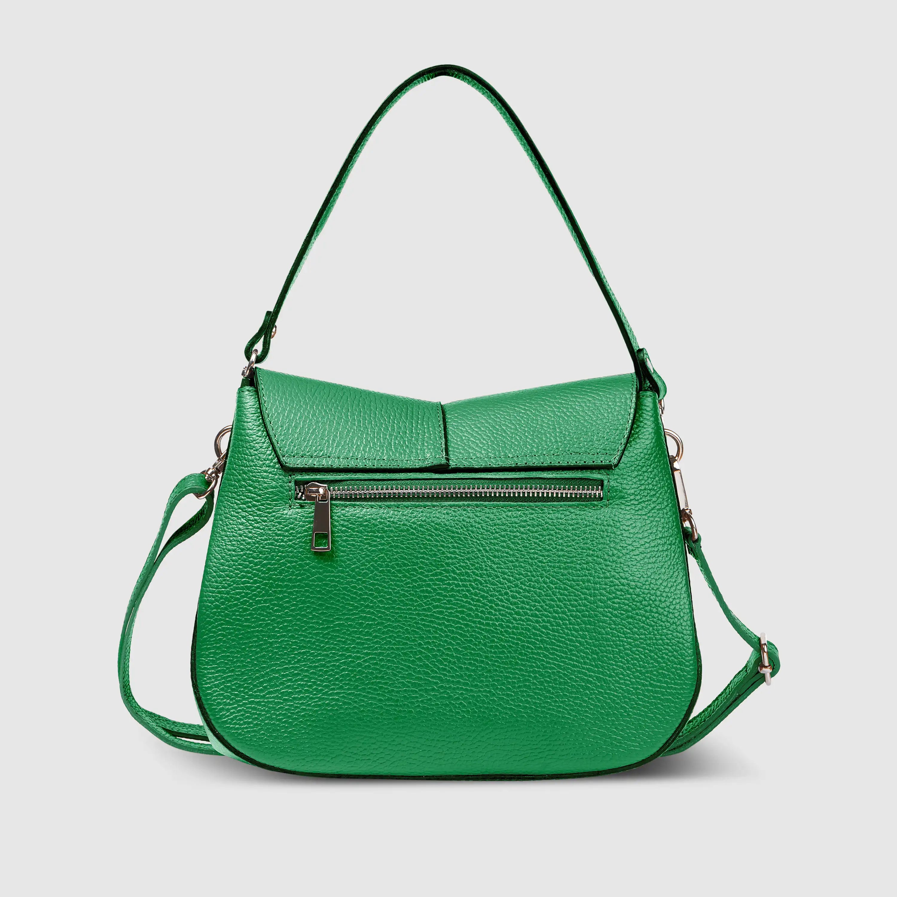 Italian Calf Leather Shoulder Bag – Structured Minimalist Purse