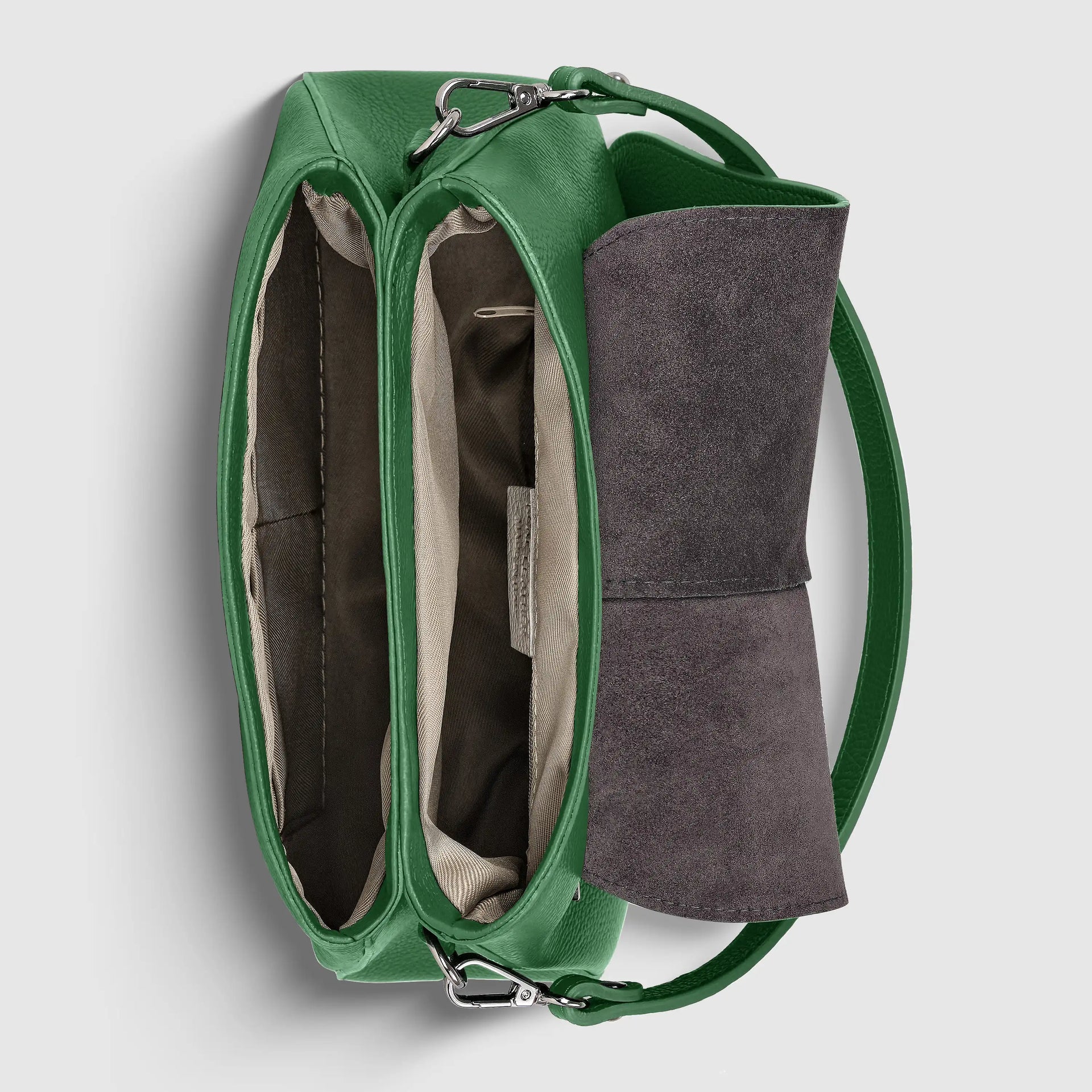 Italian Calf Leather Shoulder Bag – Structured Minimalist Purse
