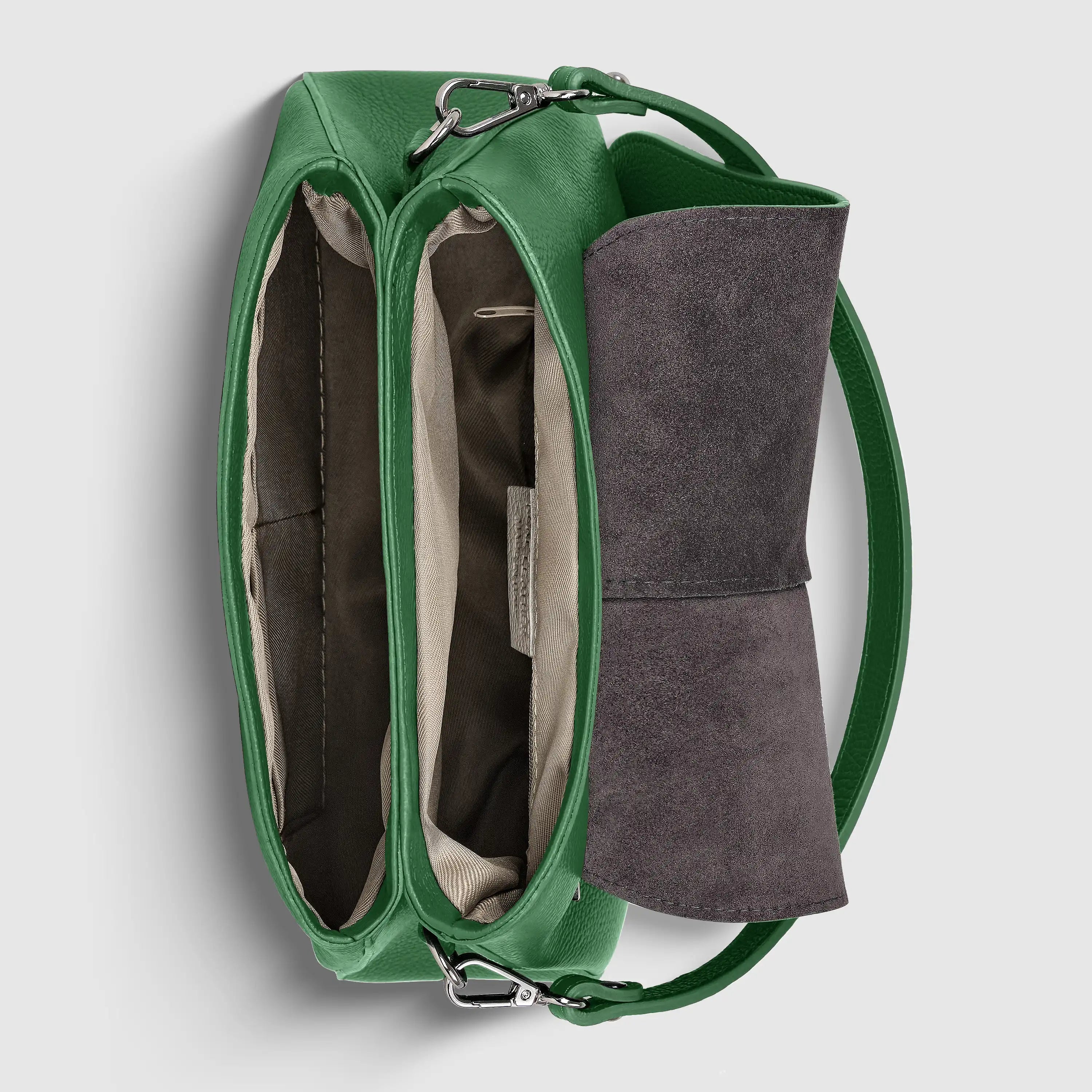 Italian Calf Leather Shoulder Bag – Structured Minimalist Purse