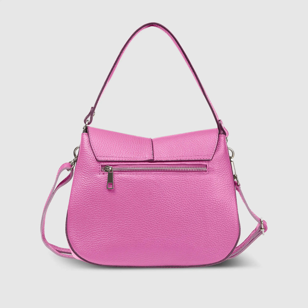 Italian Calf Leather Shoulder Bag – Structured Minimalist Purse