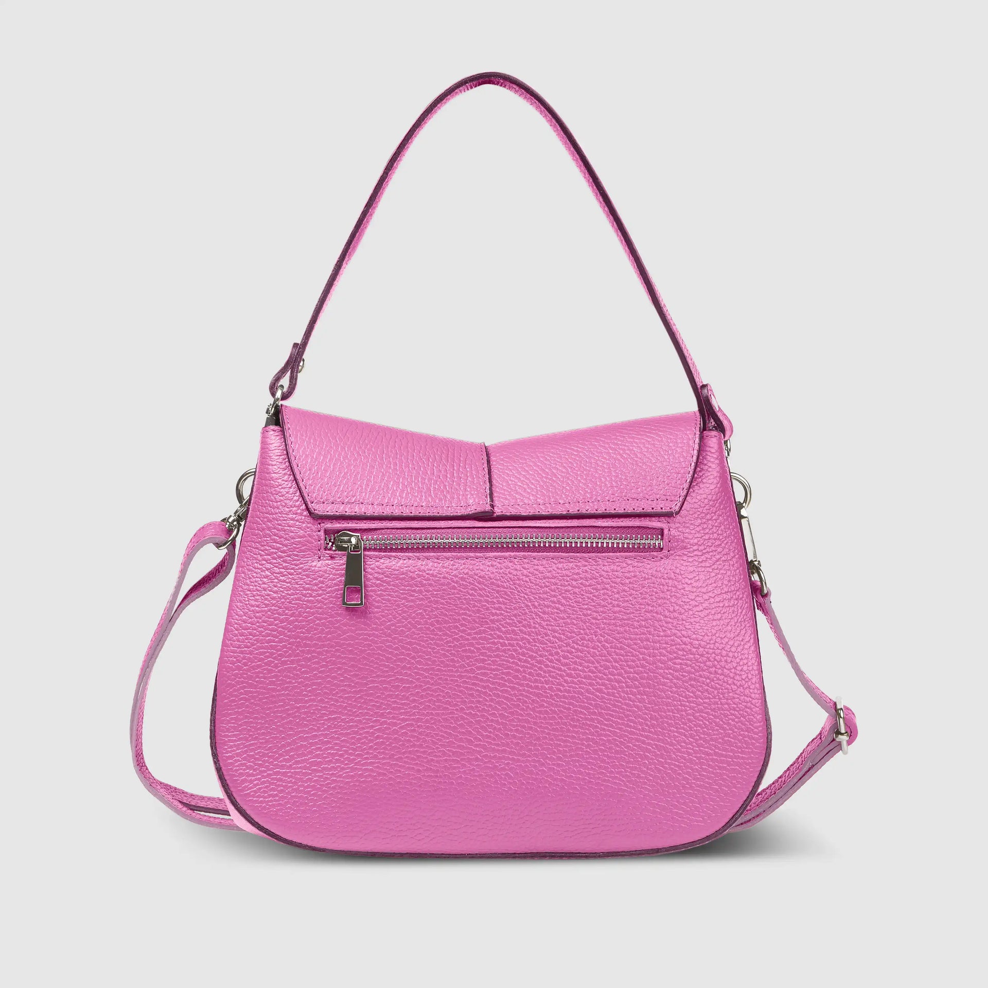 Italian Calf Leather Shoulder Bag – Structured Minimalist Purse