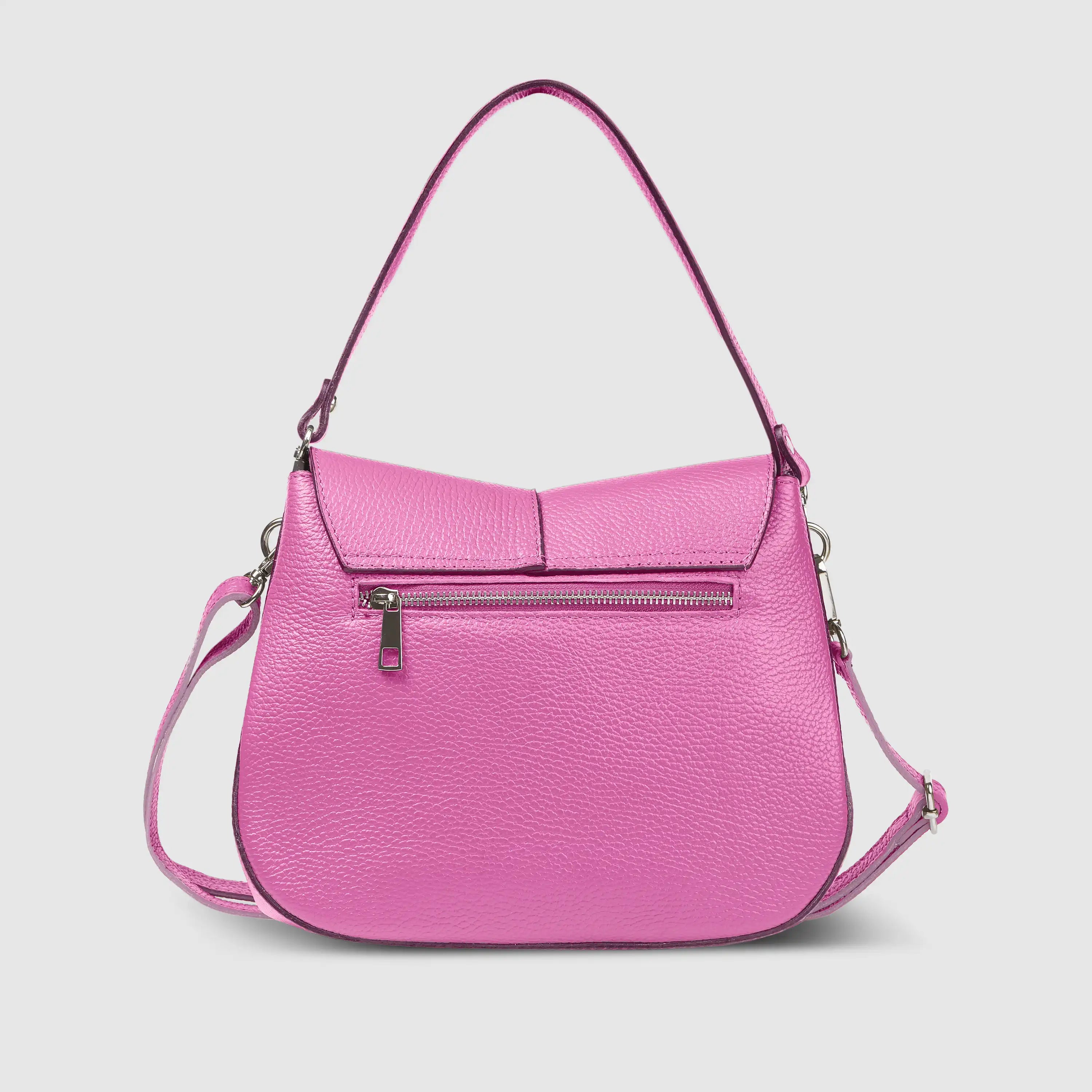 Italian Calf Leather Shoulder Bag – Structured Minimalist Purse