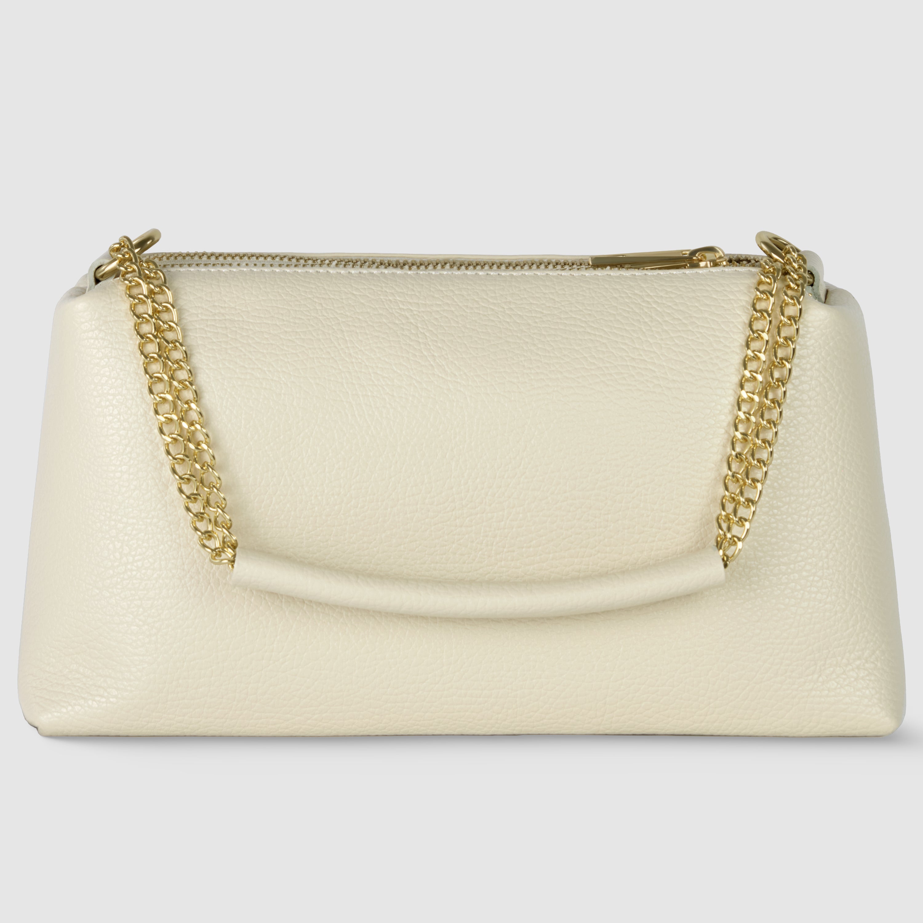 Italian Calf Leather Crossbody Bag – Medium Chain Handle Purse