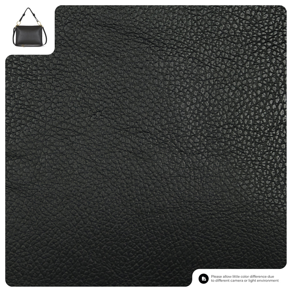 Italian Genuine Calf Leather Shoulder Bag with Knotted Handle