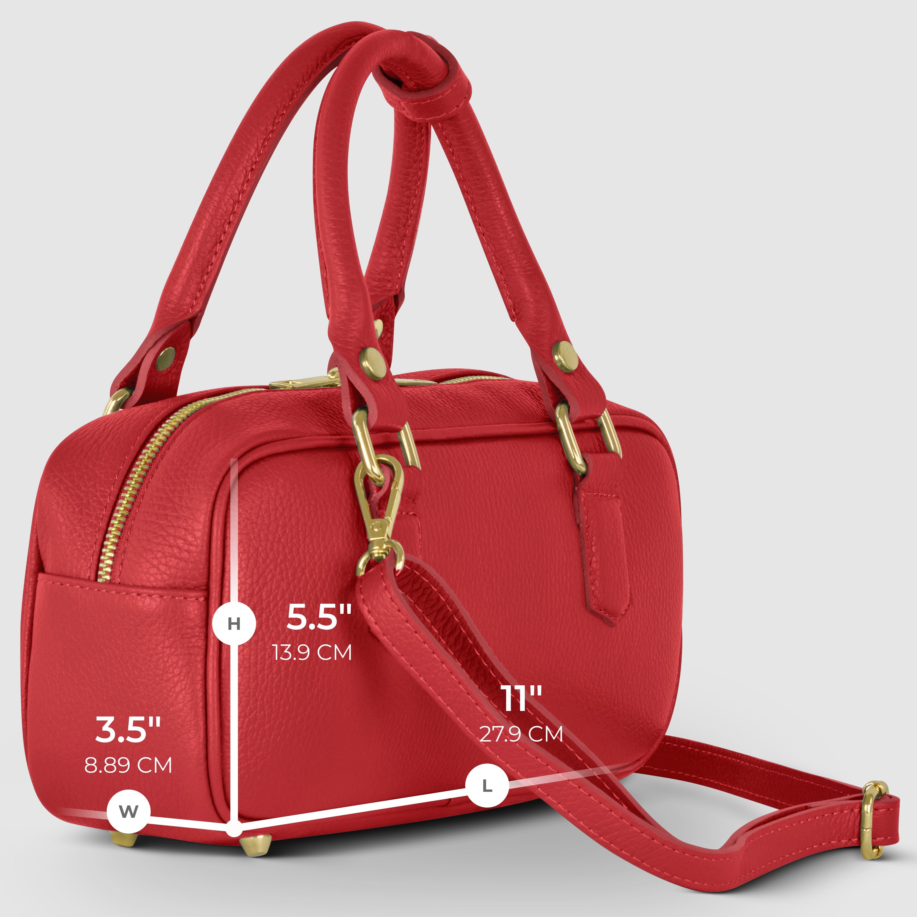 Italian Genuine Calf Leather Top-Handle Bag for Women