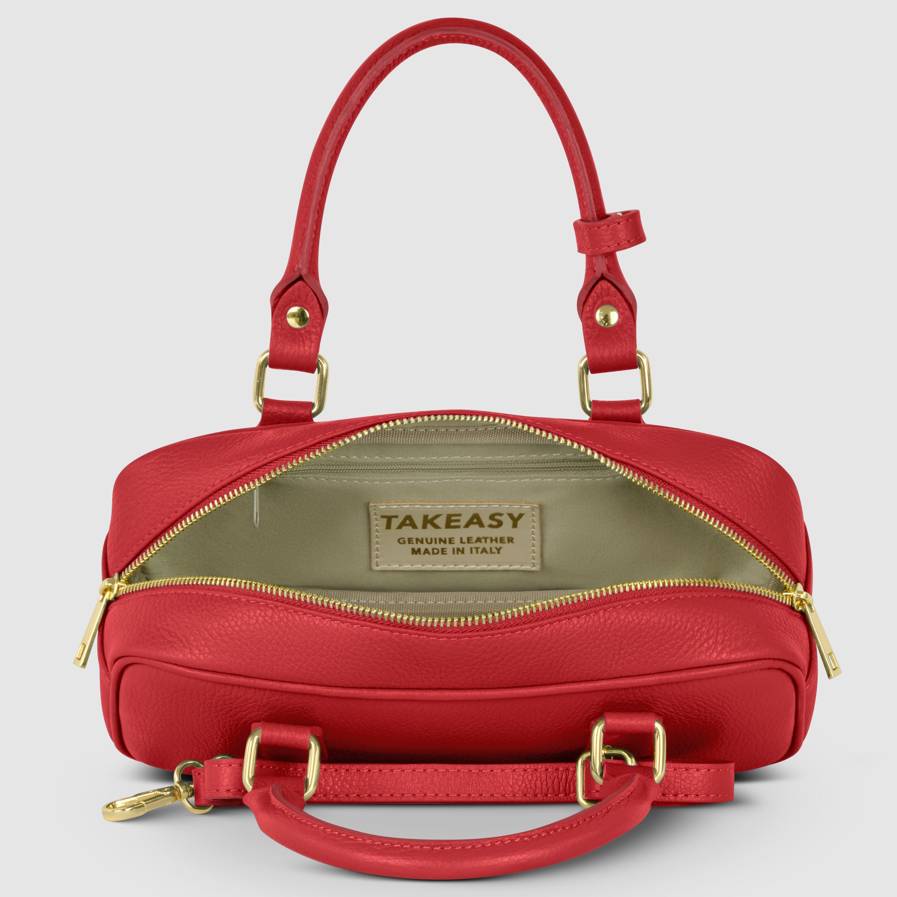 Italian Genuine Calf Leather Top-Handle Bag for Women
