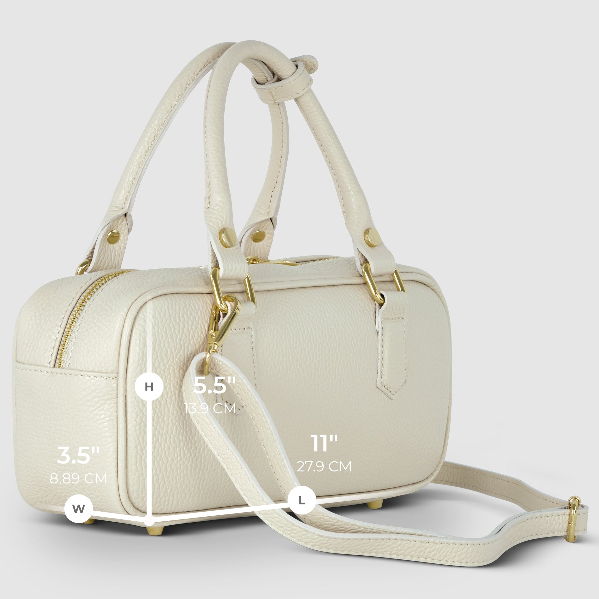 Italian Genuine Calf Leather Top-Handle Bag for Women