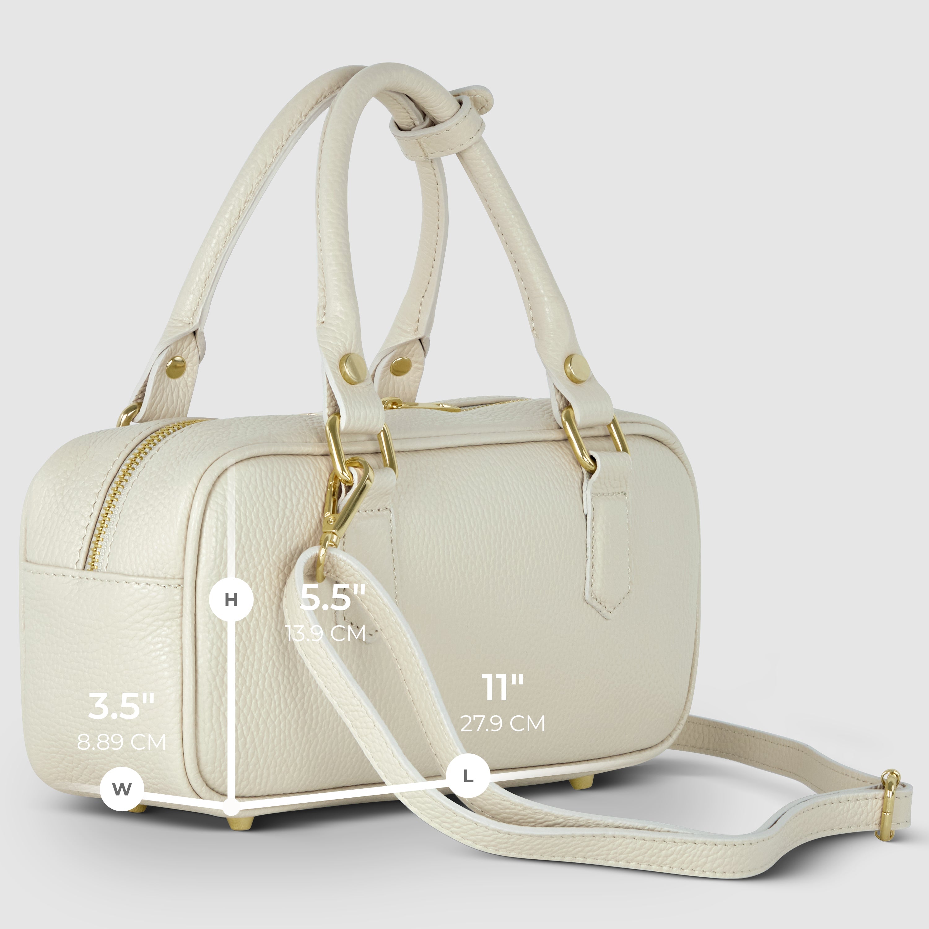Italian Genuine Calf Leather Top-Handle Bag for Women