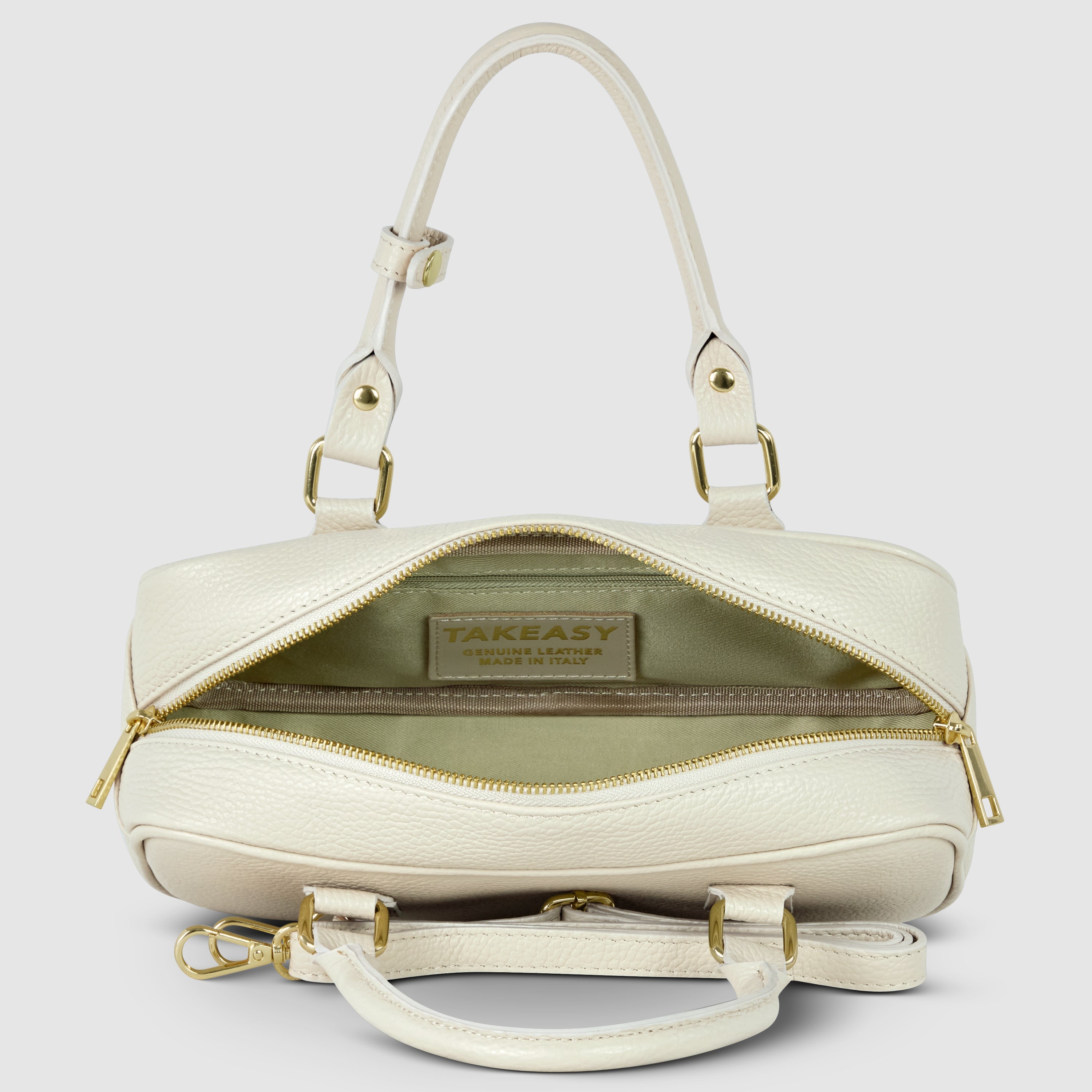 Italian Genuine Calf Leather Top-Handle Bag for Women