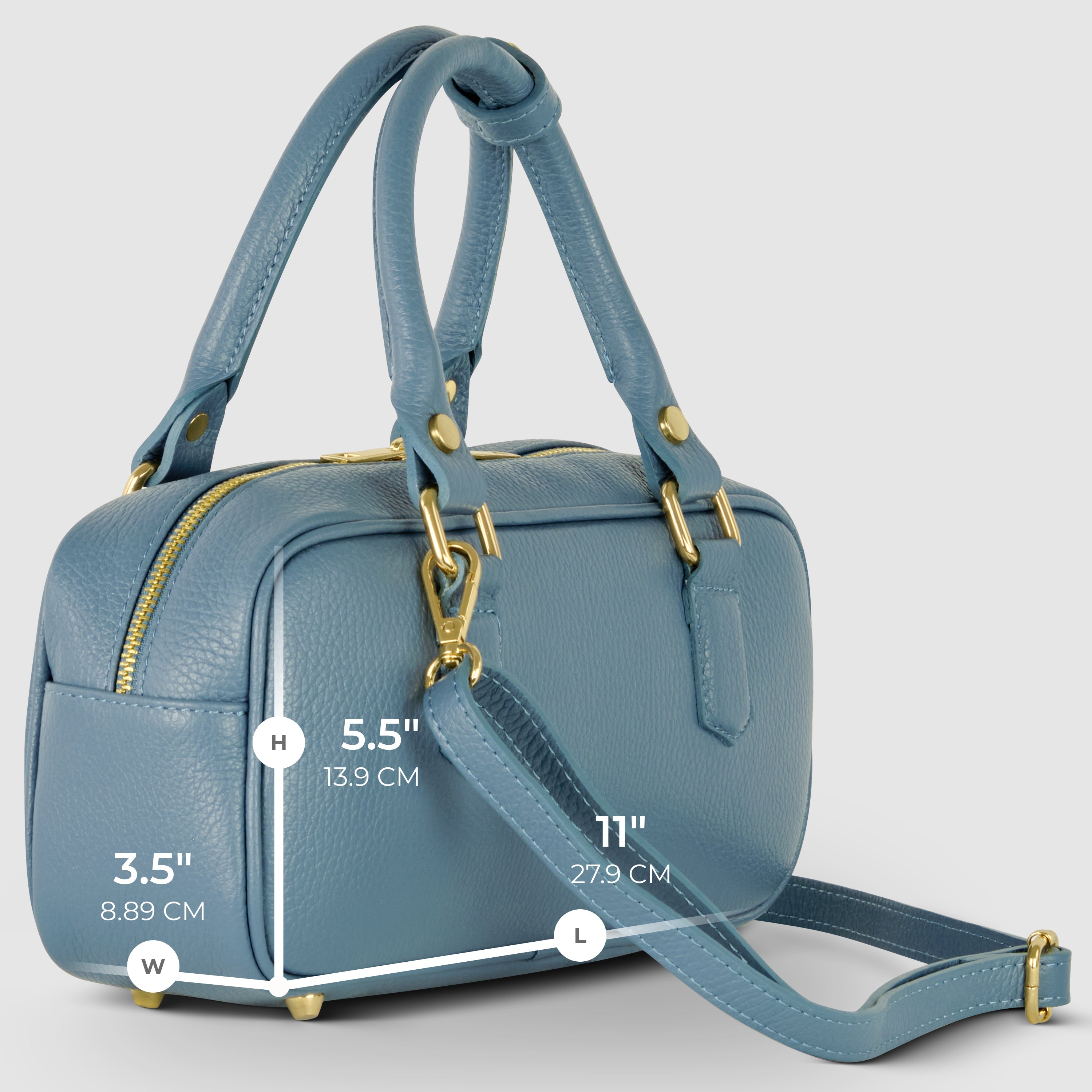 Italian Genuine Calf Leather Top-Handle Bag for Women