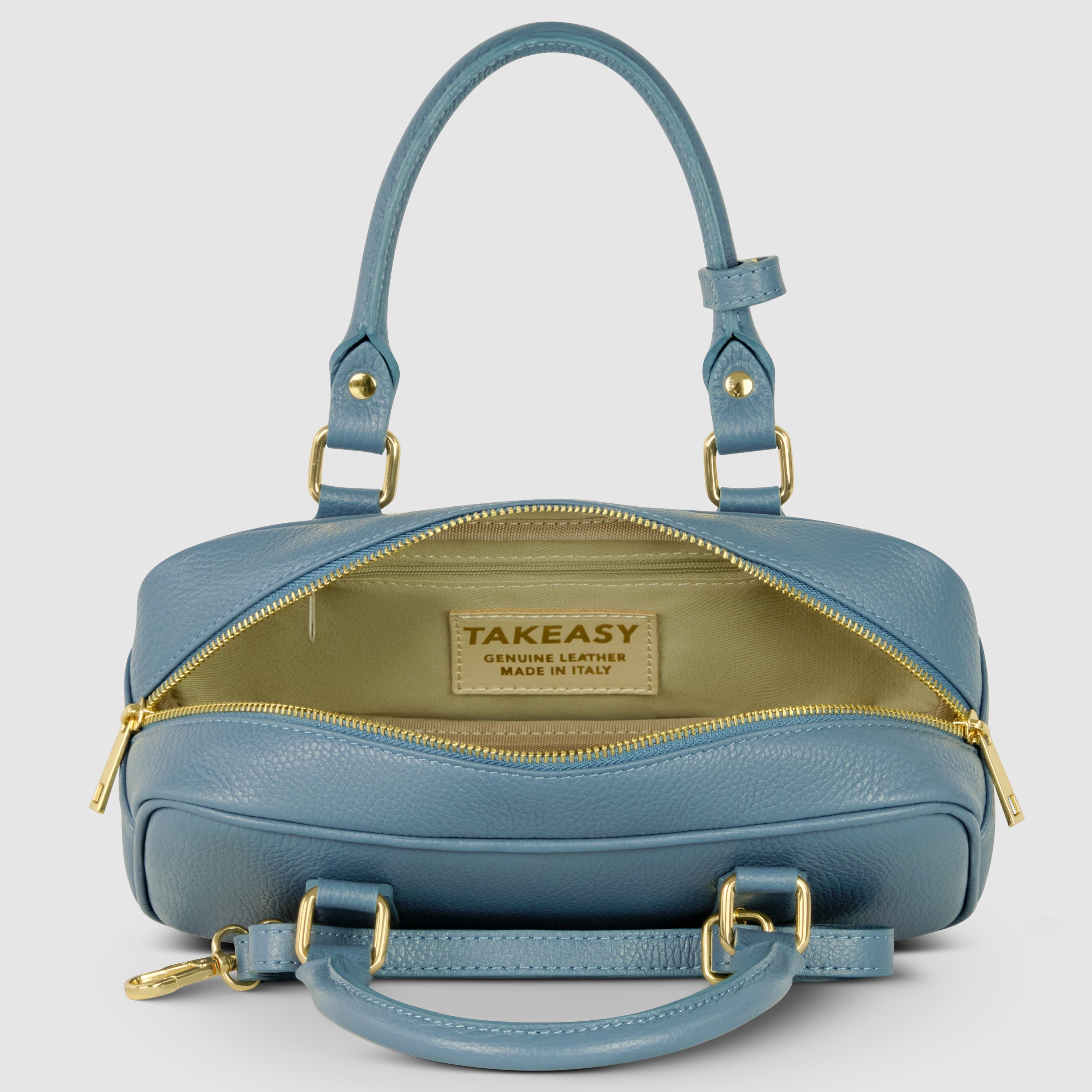Italian Genuine Calf Leather Top-Handle Bag for Women