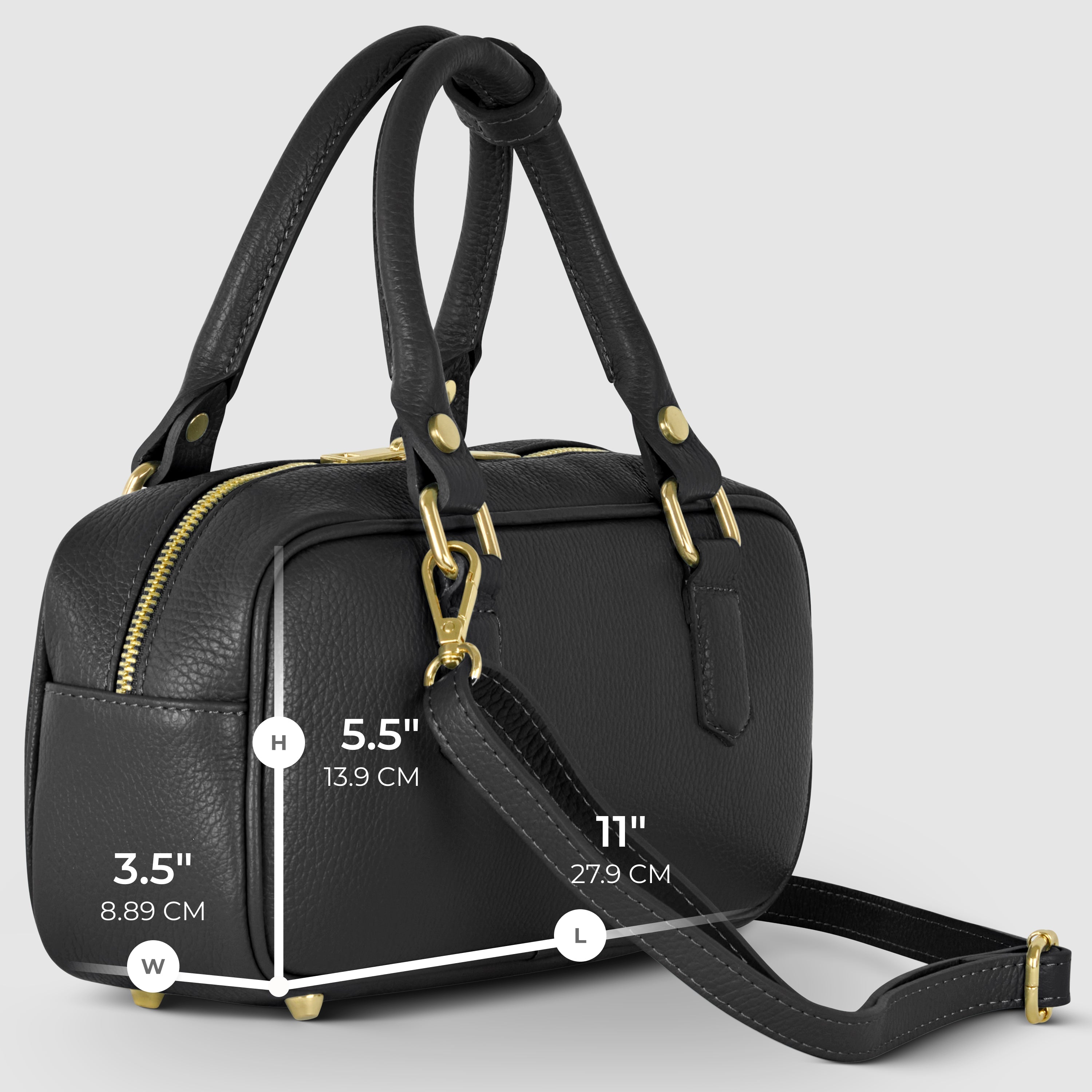 Italian Genuine Calf Leather Top-Handle Bag for Women
