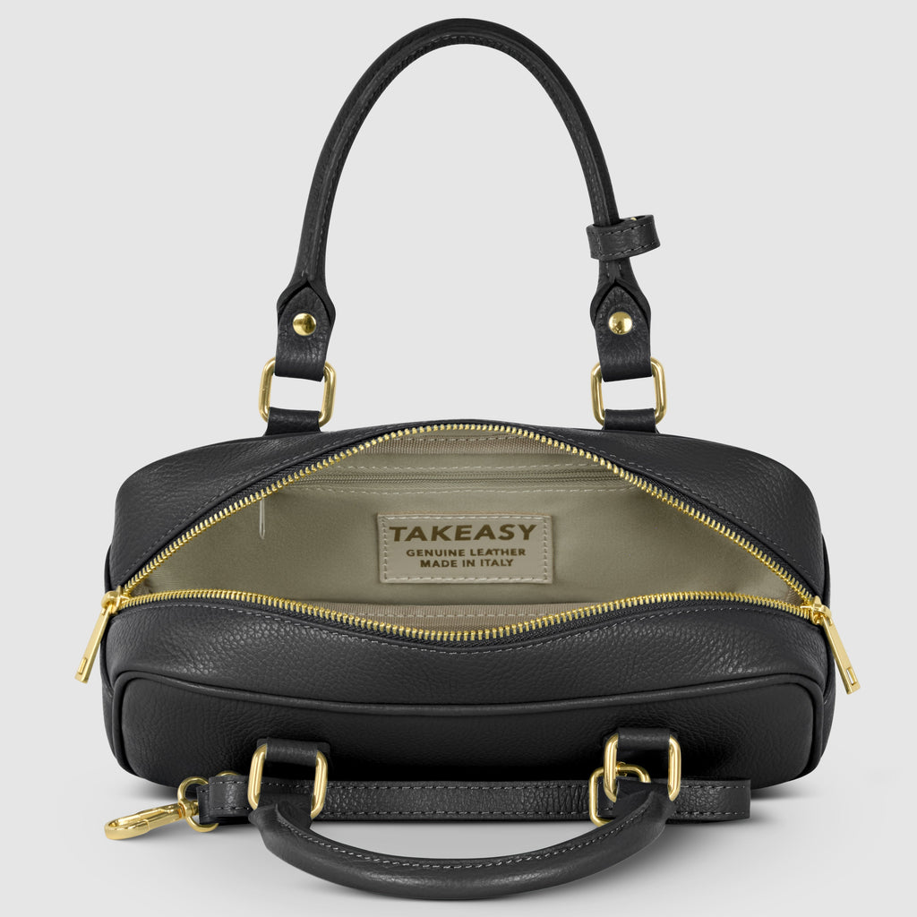 Italian Genuine Calf Leather Top-Handle Bag for Women