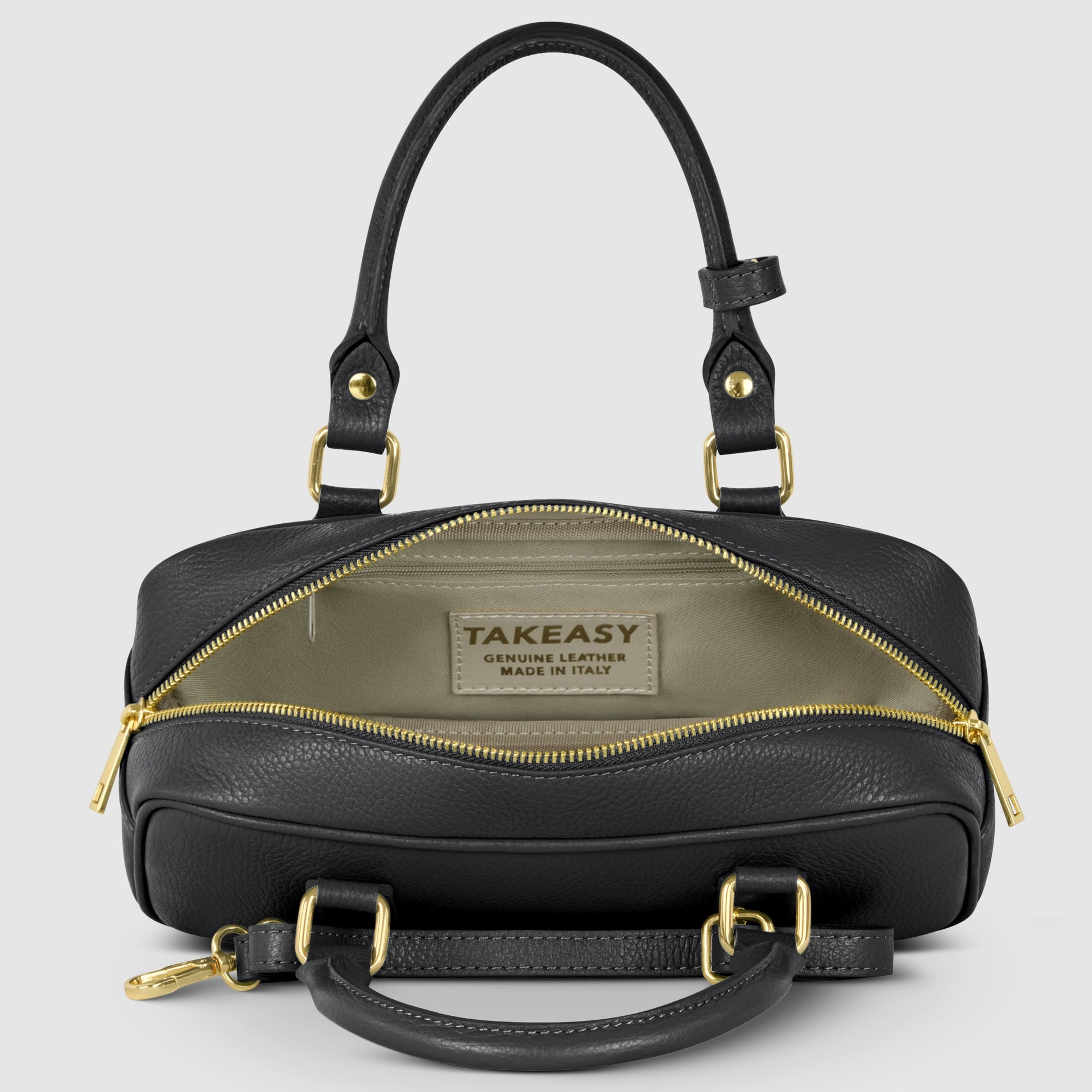Italian Genuine Calf Leather Top-Handle Bag for Women