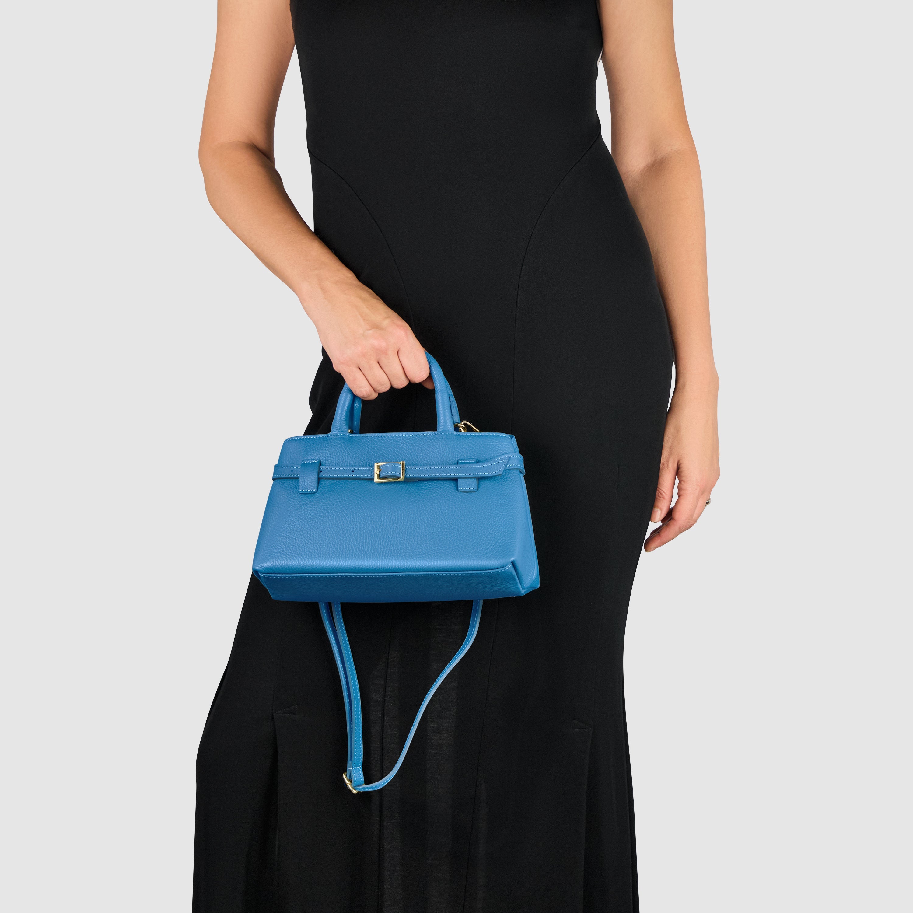 Italian Genuine Calf Leather Top-Handle Bag Multi-Color