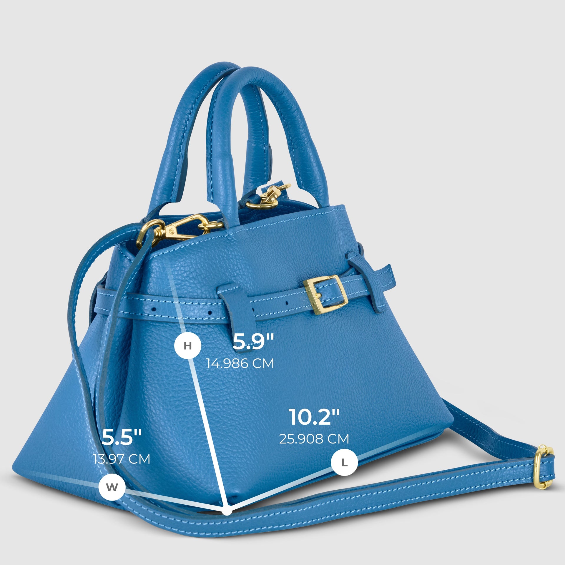 Italian Genuine Calf Leather Top-Handle Bag Multi-Color