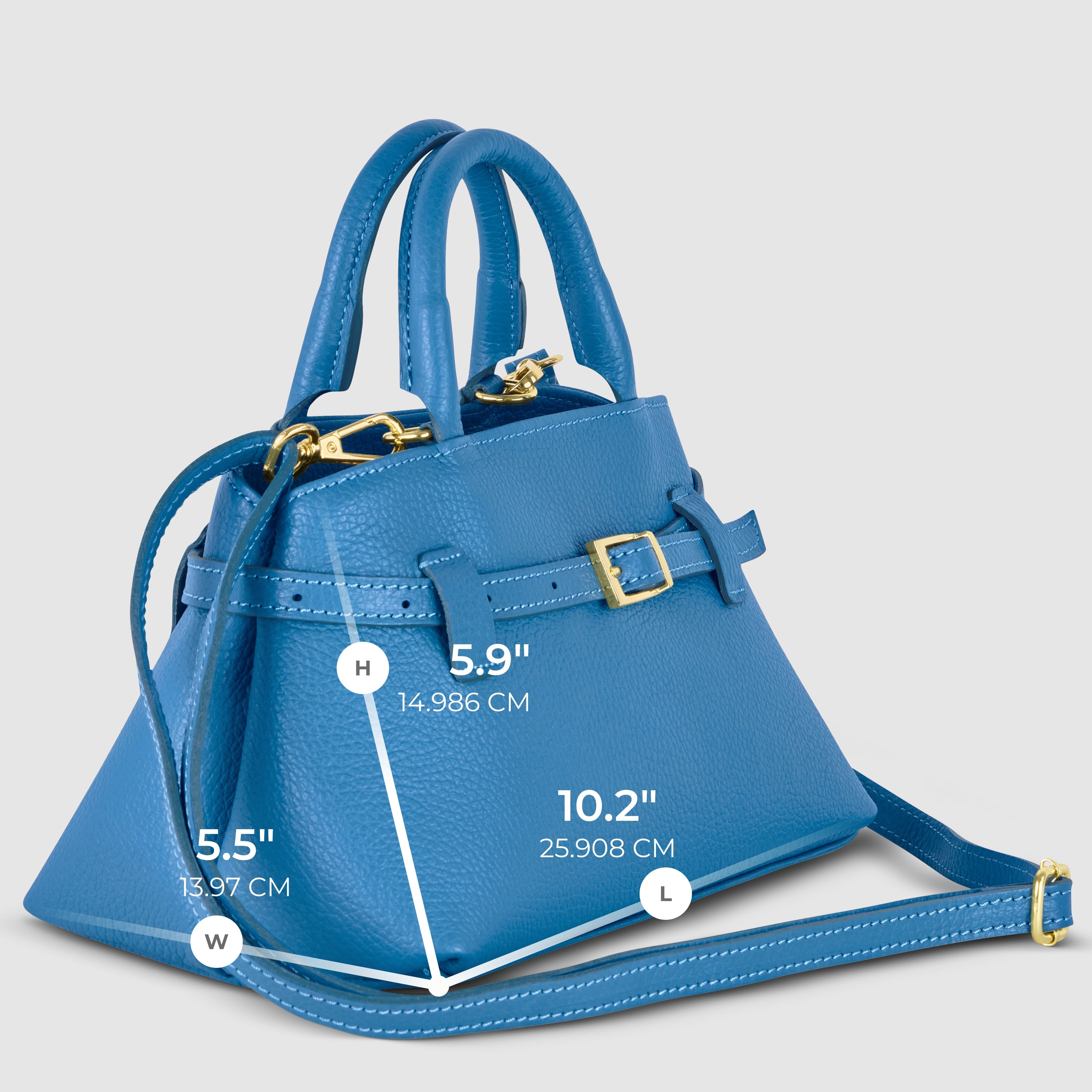 Italian Genuine Calf Leather Top-Handle Bag Multi-Color