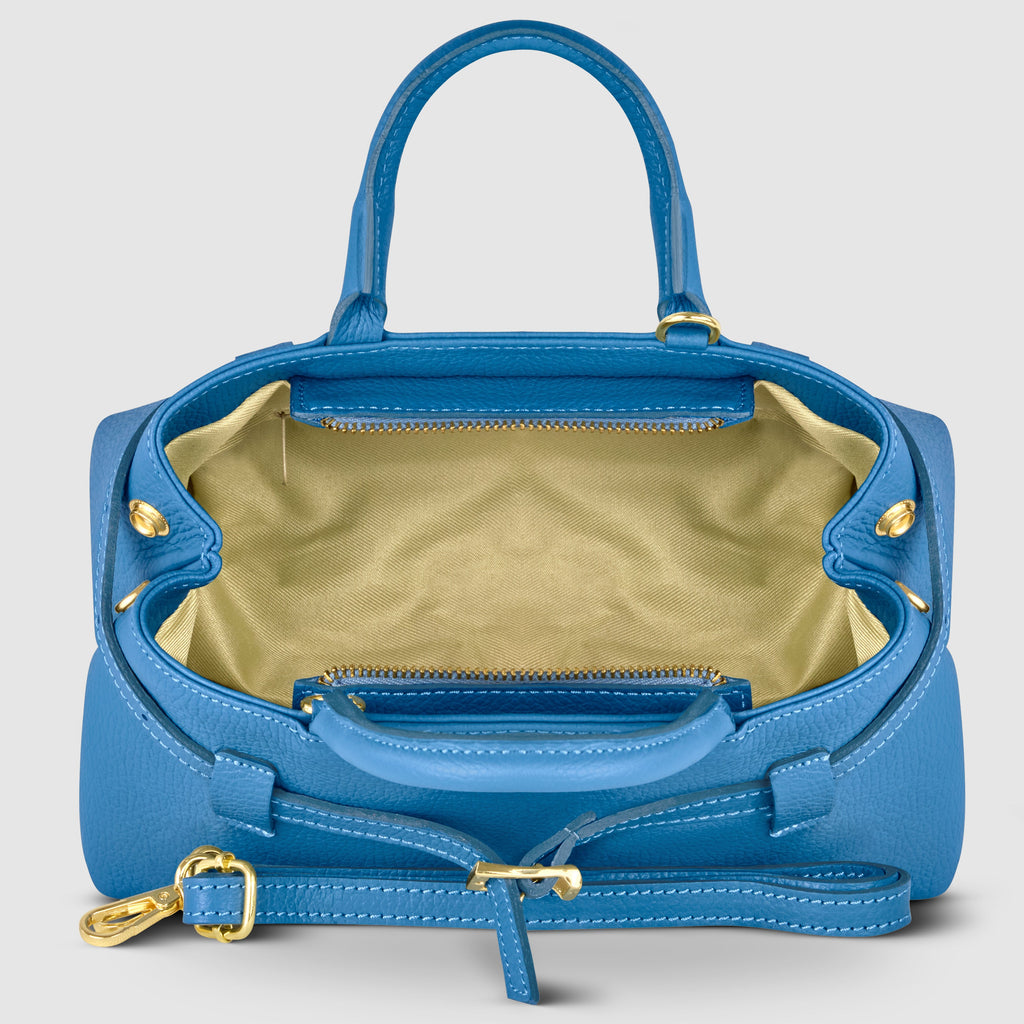 Italian Genuine Calf Leather Top-Handle Bag Multi-Color
