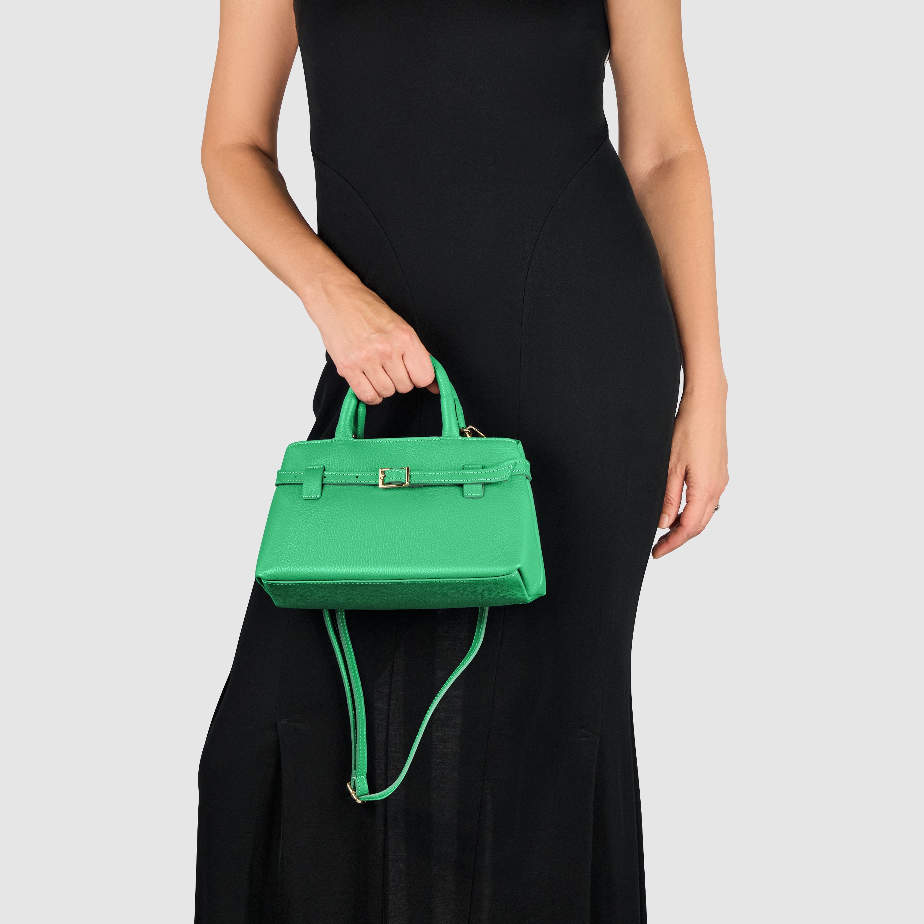 Italian Genuine Calf Leather Top-Handle Bag Multi-Color