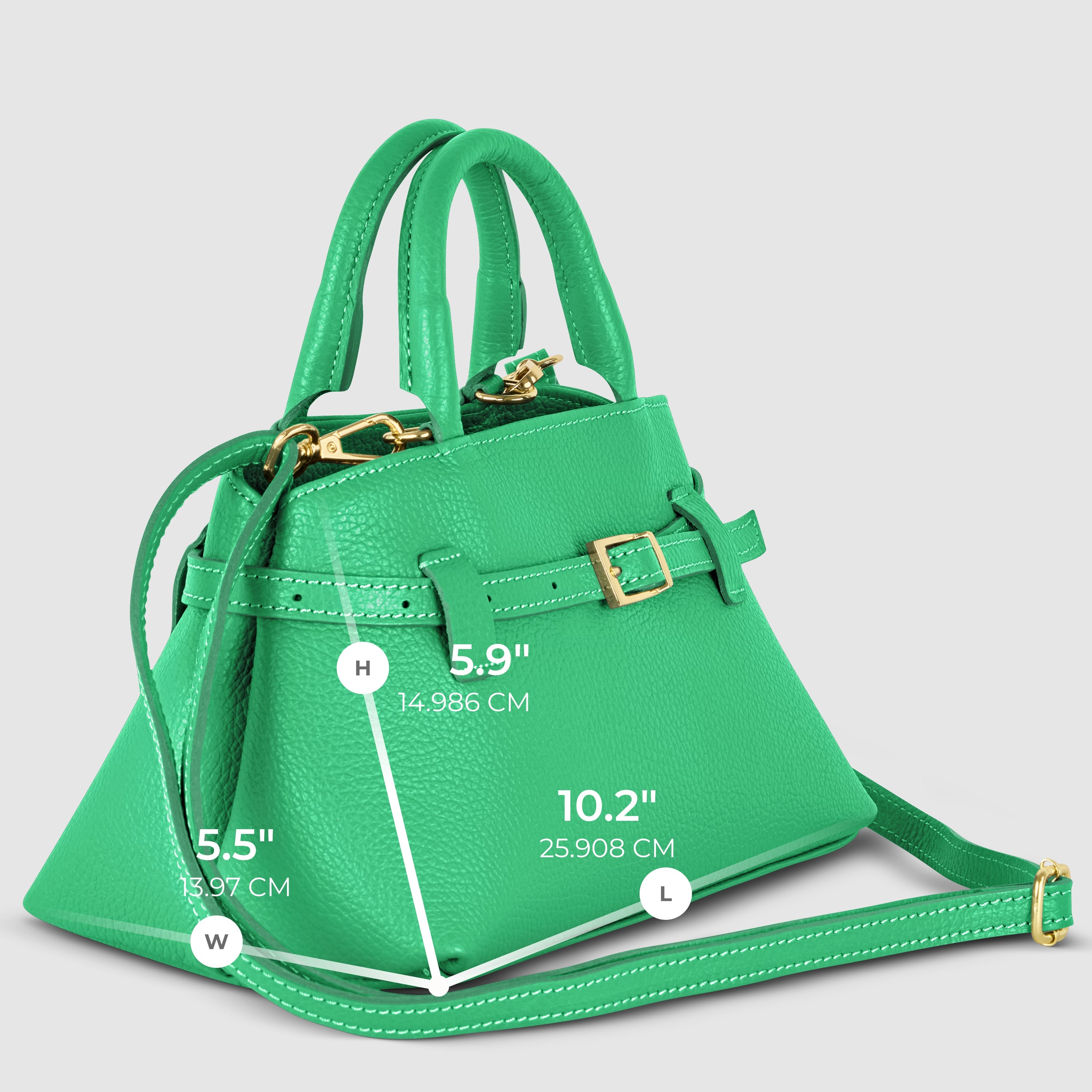 Italian Genuine Calf Leather Top-Handle Bag Multi-Color