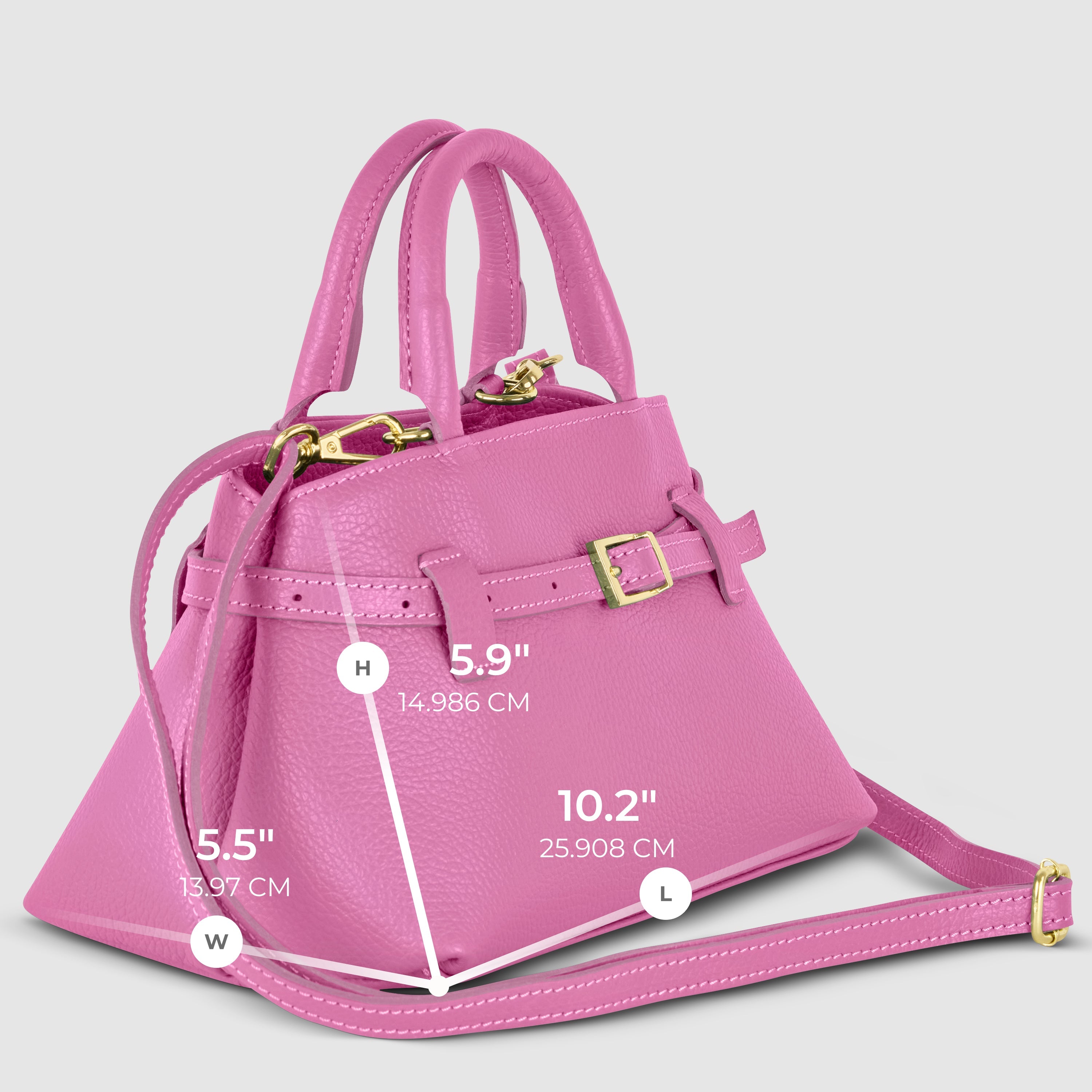 Italian Genuine Calf Leather Top-Handle Bag Multi-Color