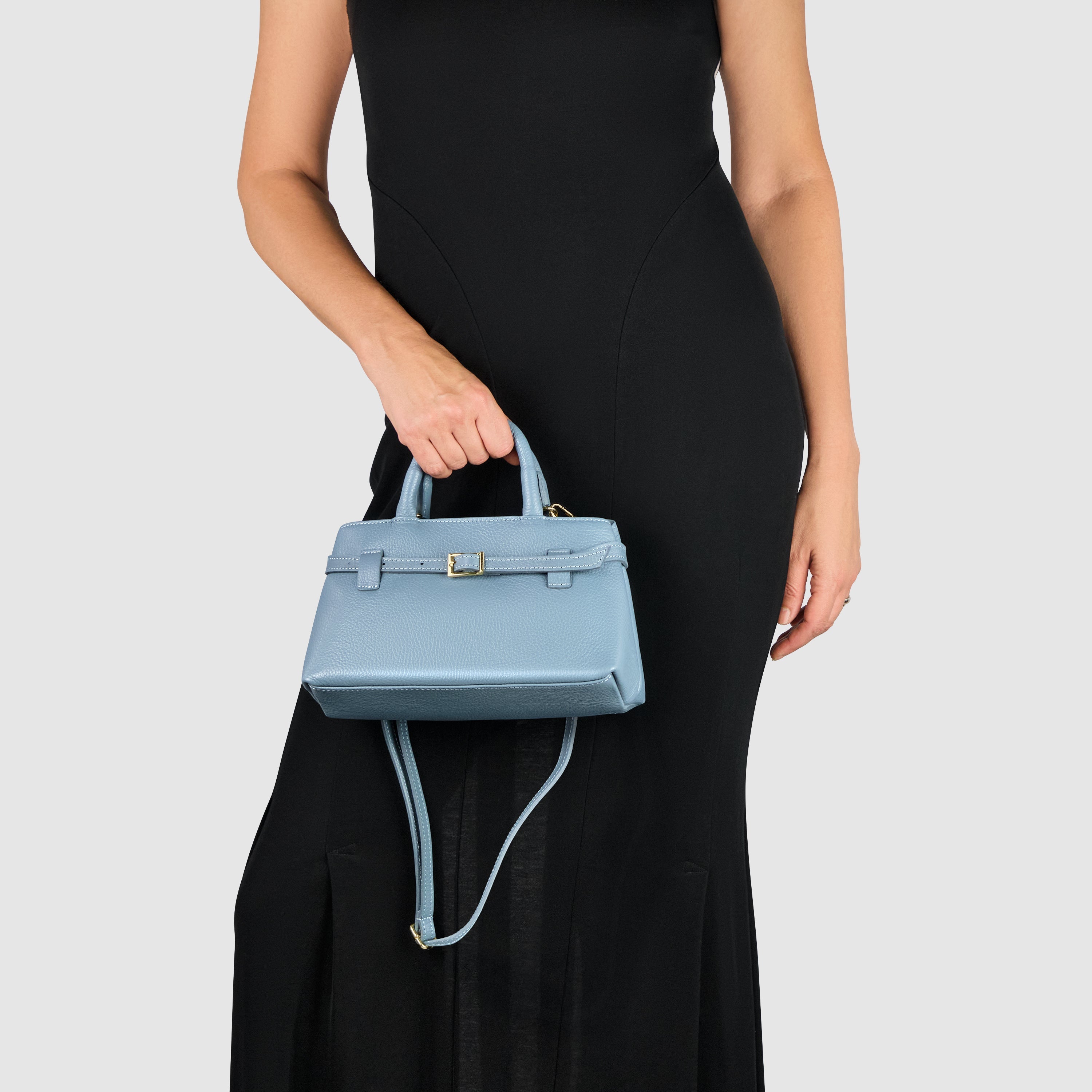 Italian Genuine Calf Leather Top-Handle Bag Multi-Color