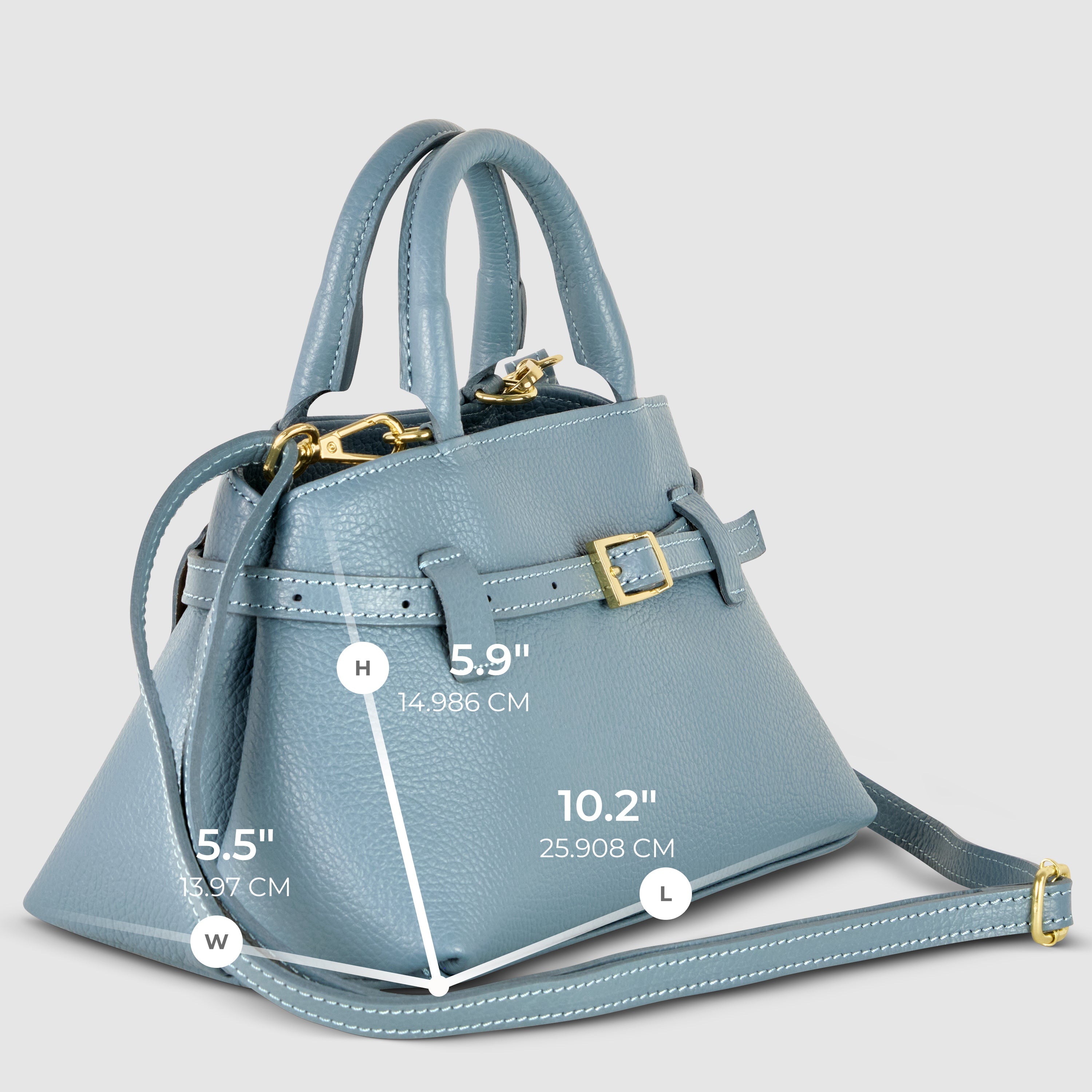 Italian Genuine Calf Leather Top-Handle Bag Multi-Color