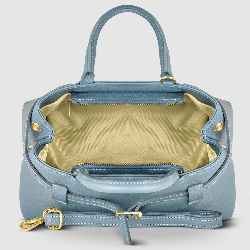 Italian Genuine Calf Leather Top-Handle Bag Multi-Color