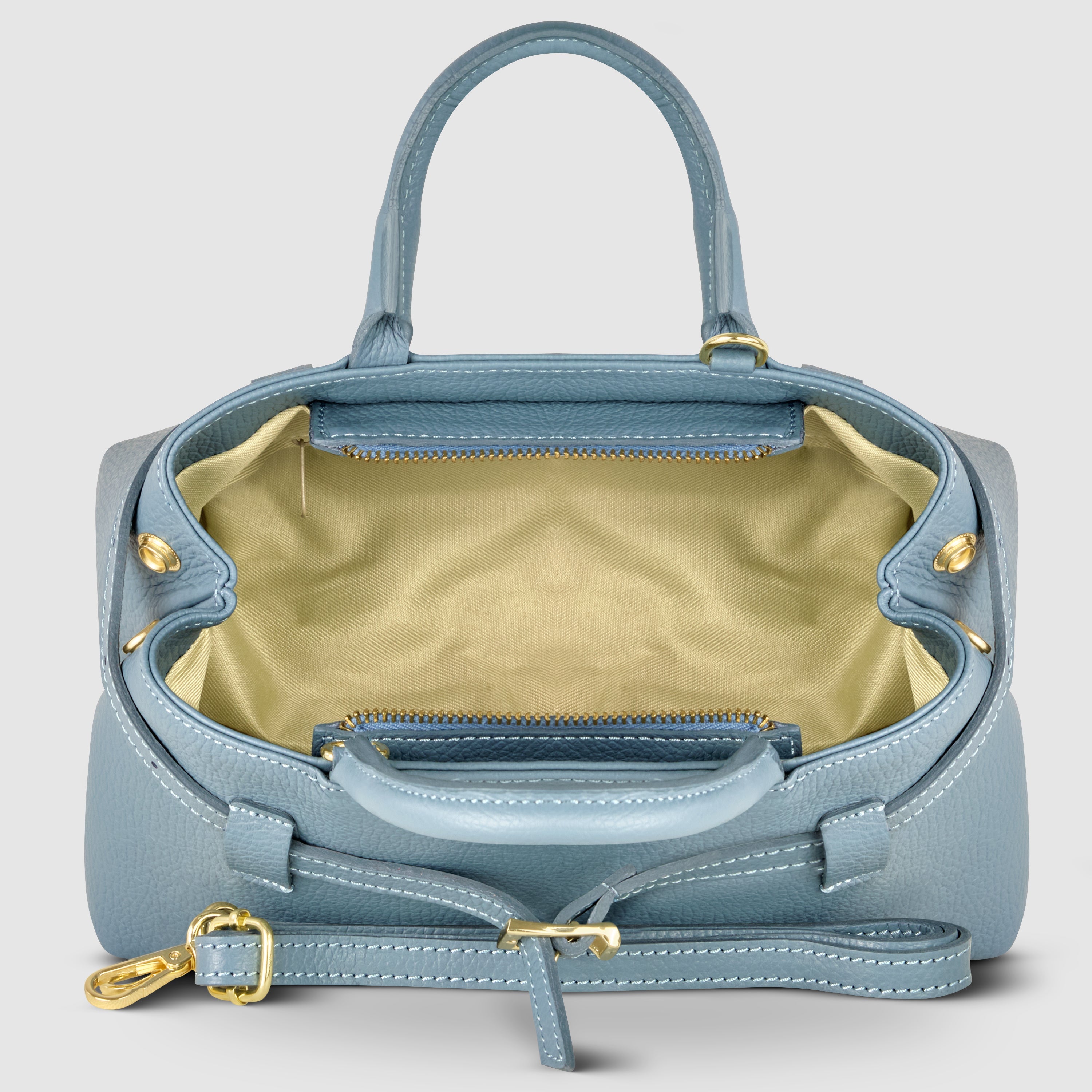 Italian Genuine Calf Leather Top-Handle Bag Multi-Color
