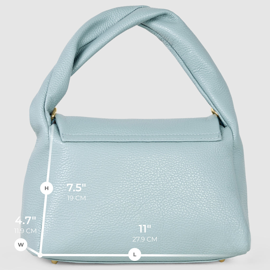 Italian Genuine Calf Leather Top-Handle Bag