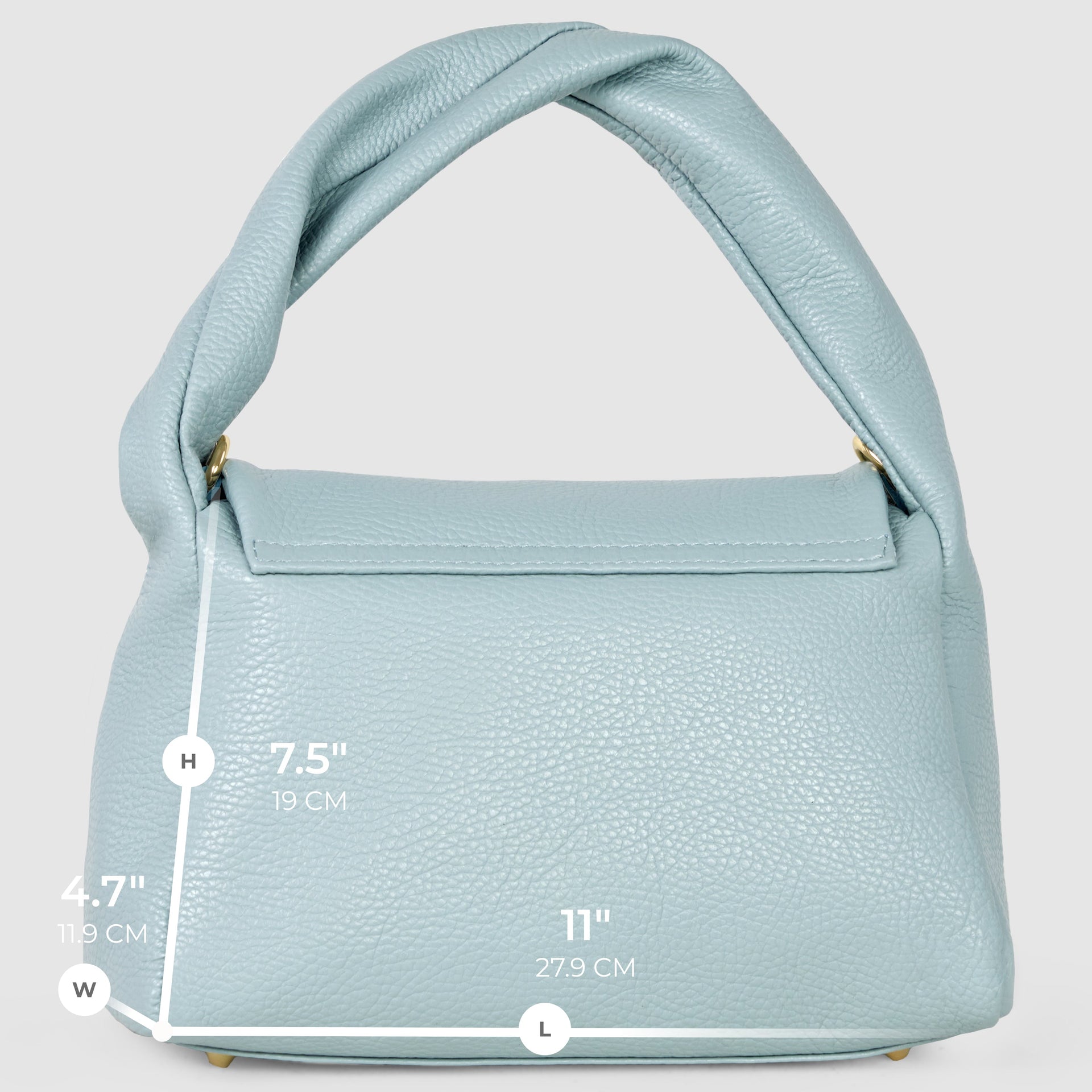 Italian Genuine Calf Leather Top-Handle Bag