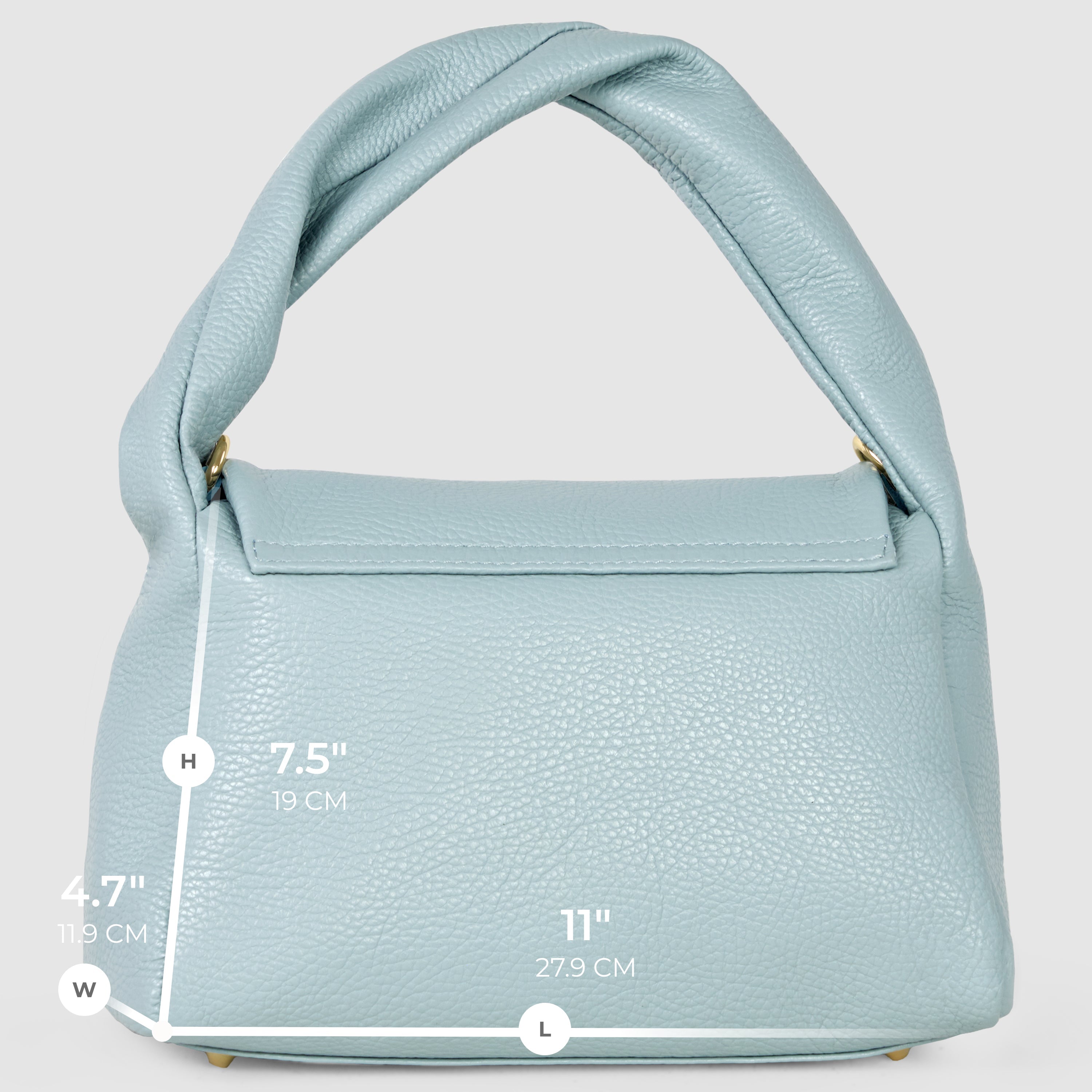 Italian Genuine Calf Leather Top-Handle Bag