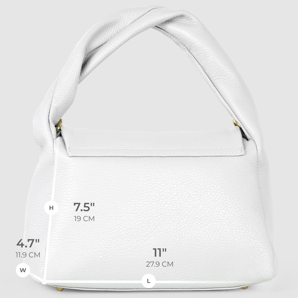 Italian Genuine Calf Leather Top-Handle Bag