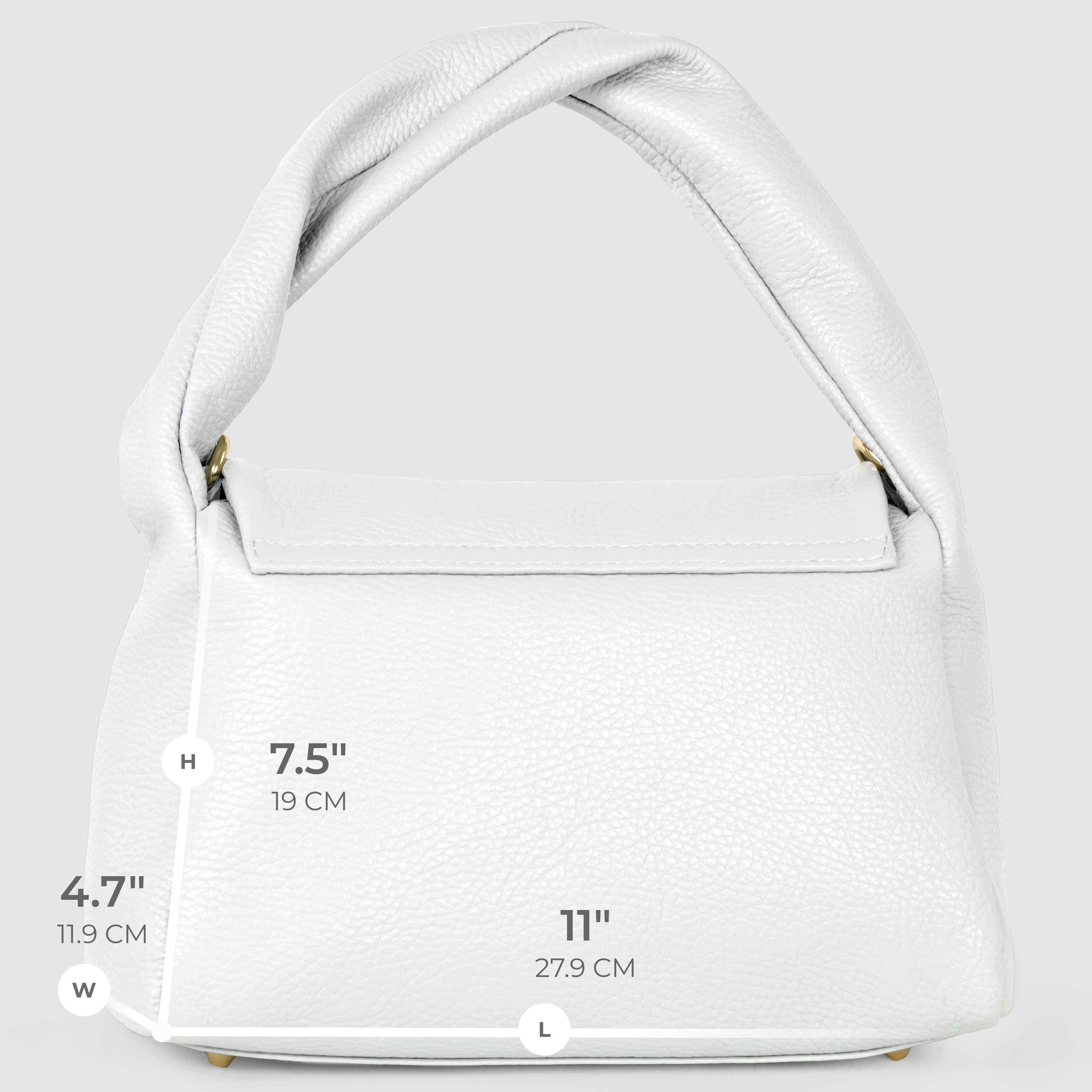 Italian Genuine Calf Leather Top-Handle Bag