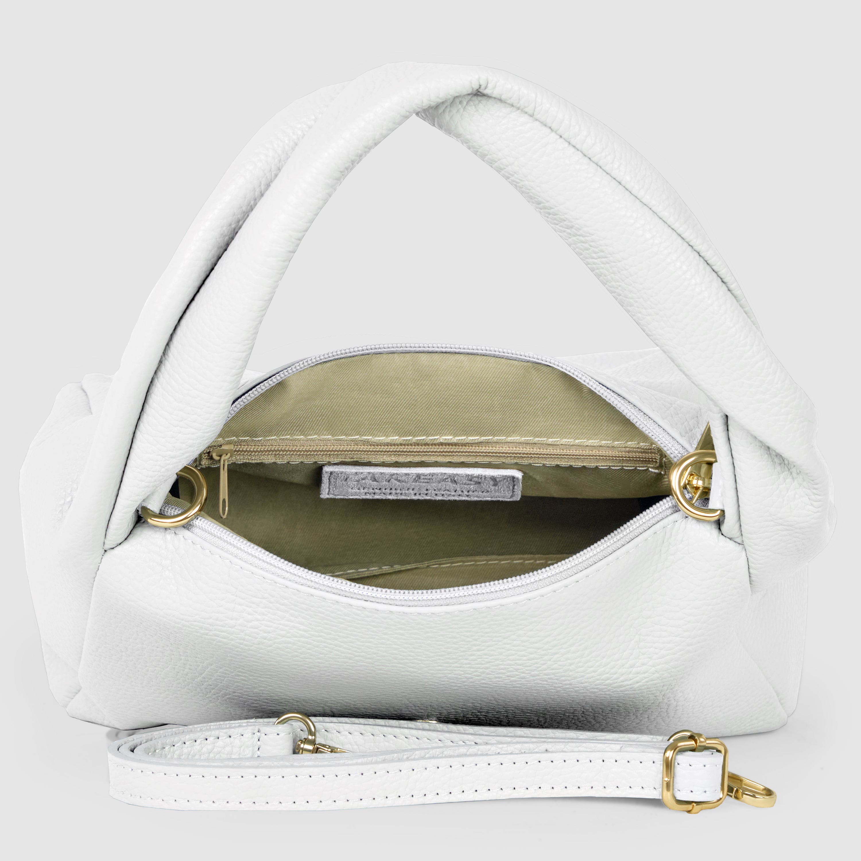 Italian Genuine Calf Leather Top-Handle Bag