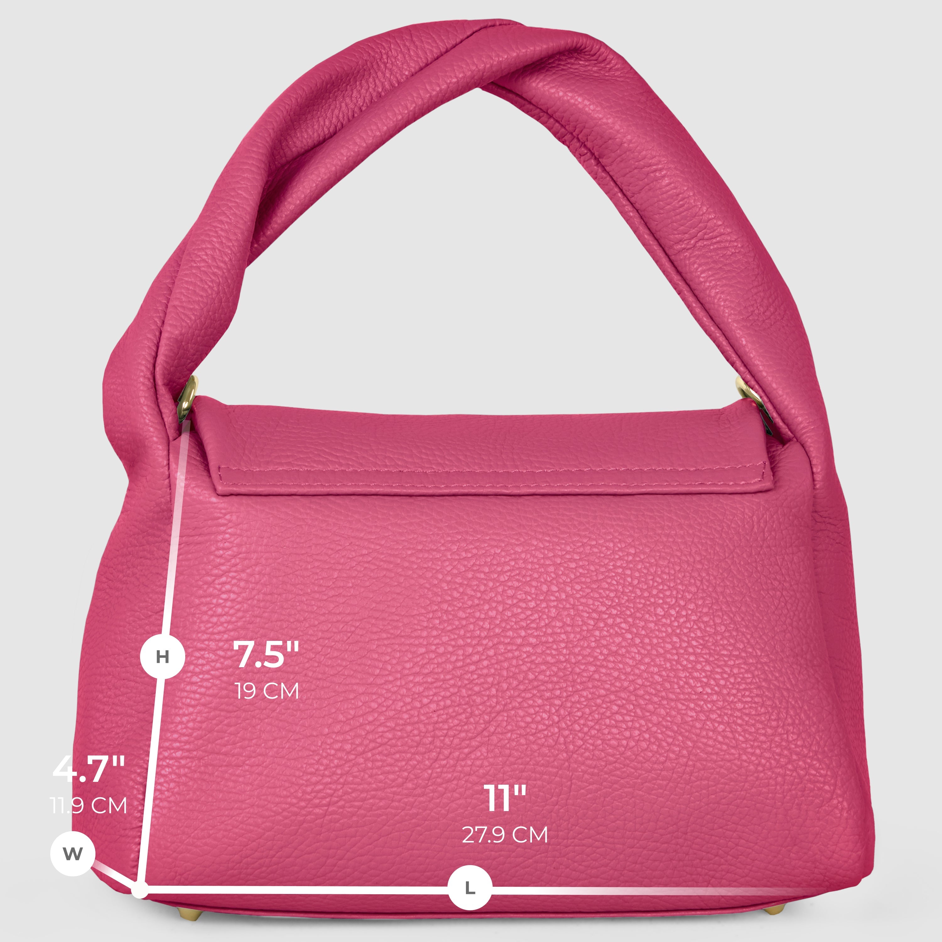 Italian Genuine Calf Leather Top-Handle Bag