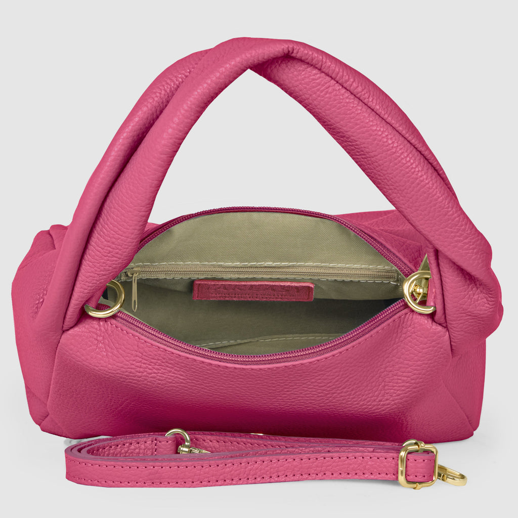 Italian Genuine Calf Leather Top-Handle Bag