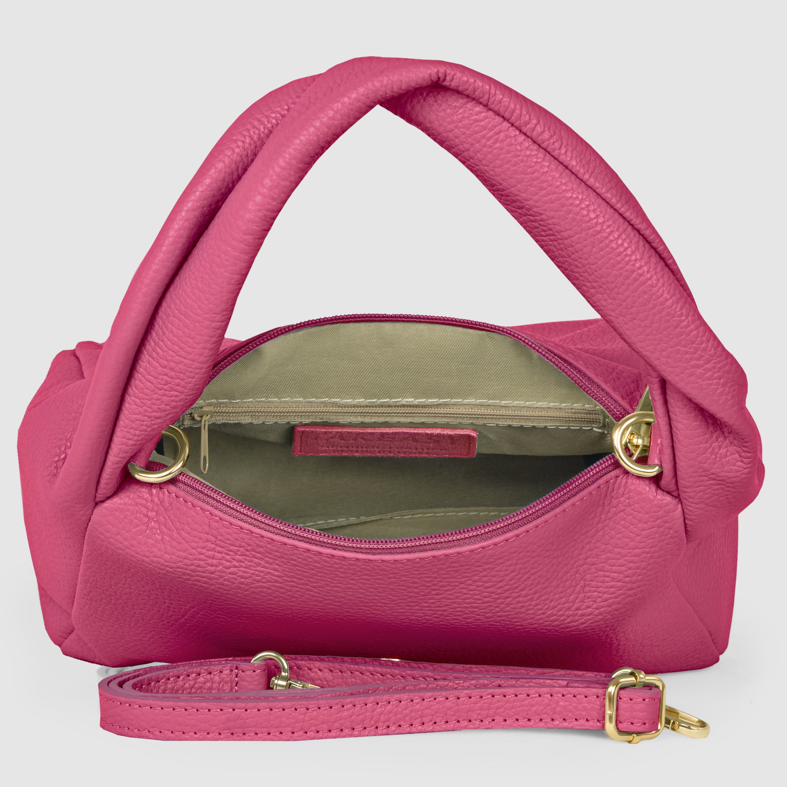 Italian Genuine Calf Leather Top-Handle Bag