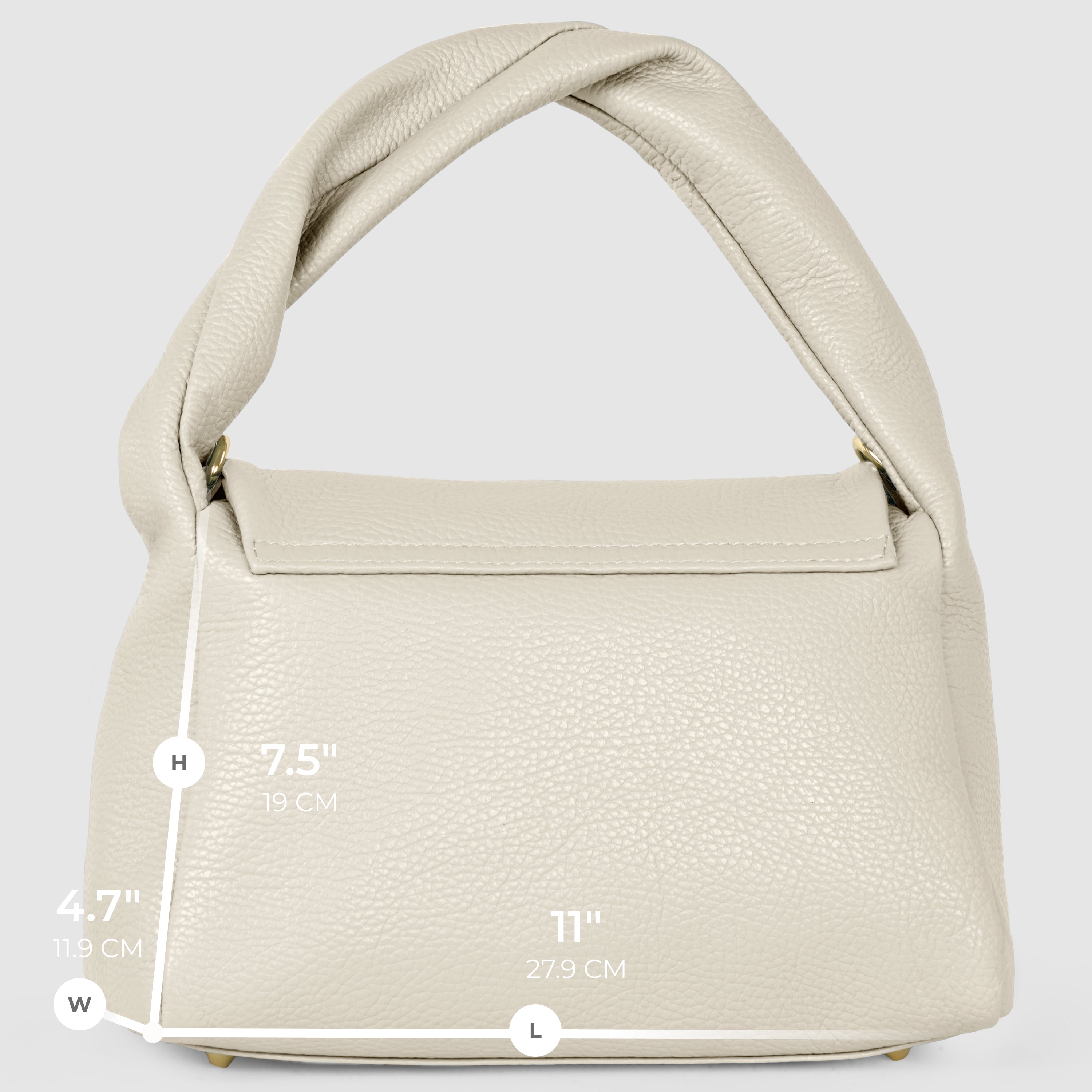Italian Genuine Calf Leather Top-Handle Bag